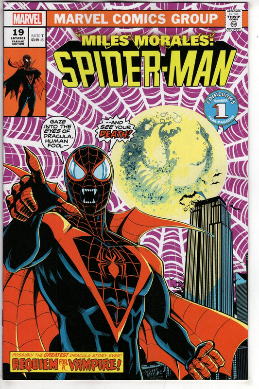 MARVEL PRH COMIC BOOK MILES MORALES SPIDER-MAN #19 LUCIANO VECCHIO VAMPIRE VARIANT