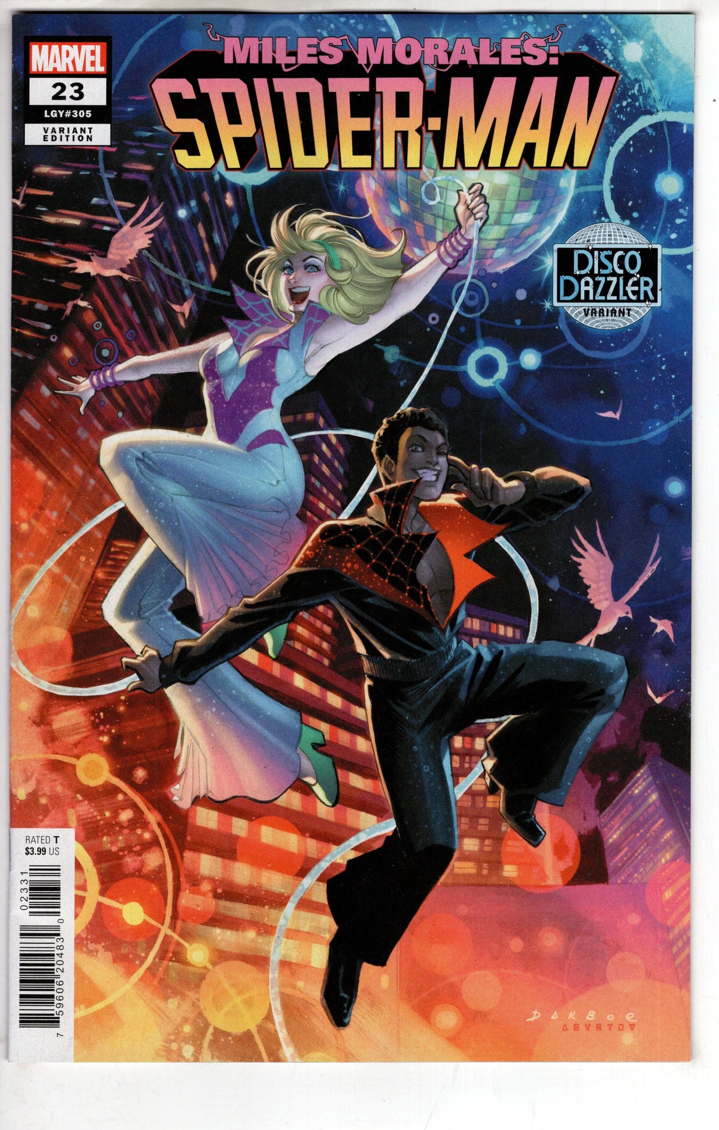 MARVEL PRH COMIC BOOK MILES MORALES SPIDER-MAN #23 KAREN DARBOE DISCO DAZZLER VAR