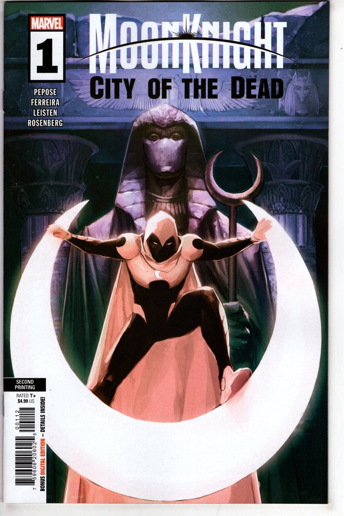 MARVEL PRH COMIC BOOK MOON KNIGHT CITY OF THE DEAD #1 (OF 5) 2ND PTG ROD REIS VAR