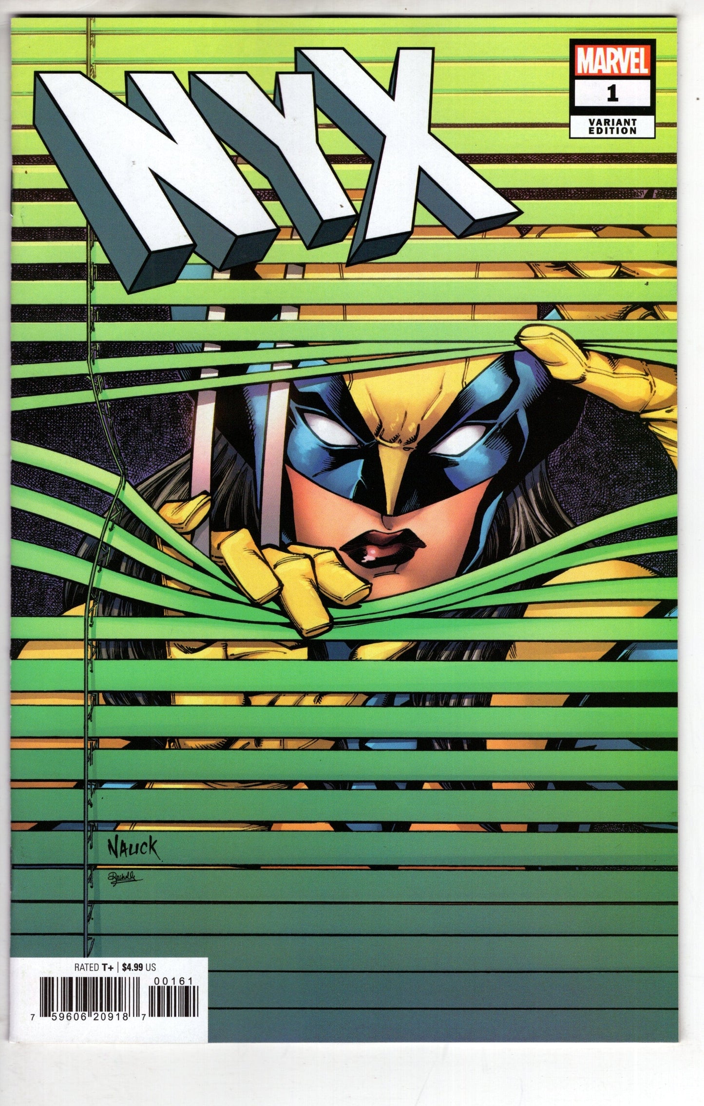 MARVEL PRH COMIC BOOK NYX #1 TODD NAUCK WINDOWSHADES VAR