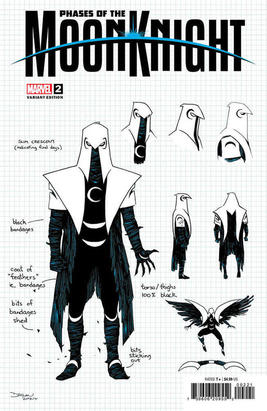 MARVEL PRH COMIC BOOK Phases Of The Moon Knight #2 Declan Shalvey Design Variant
