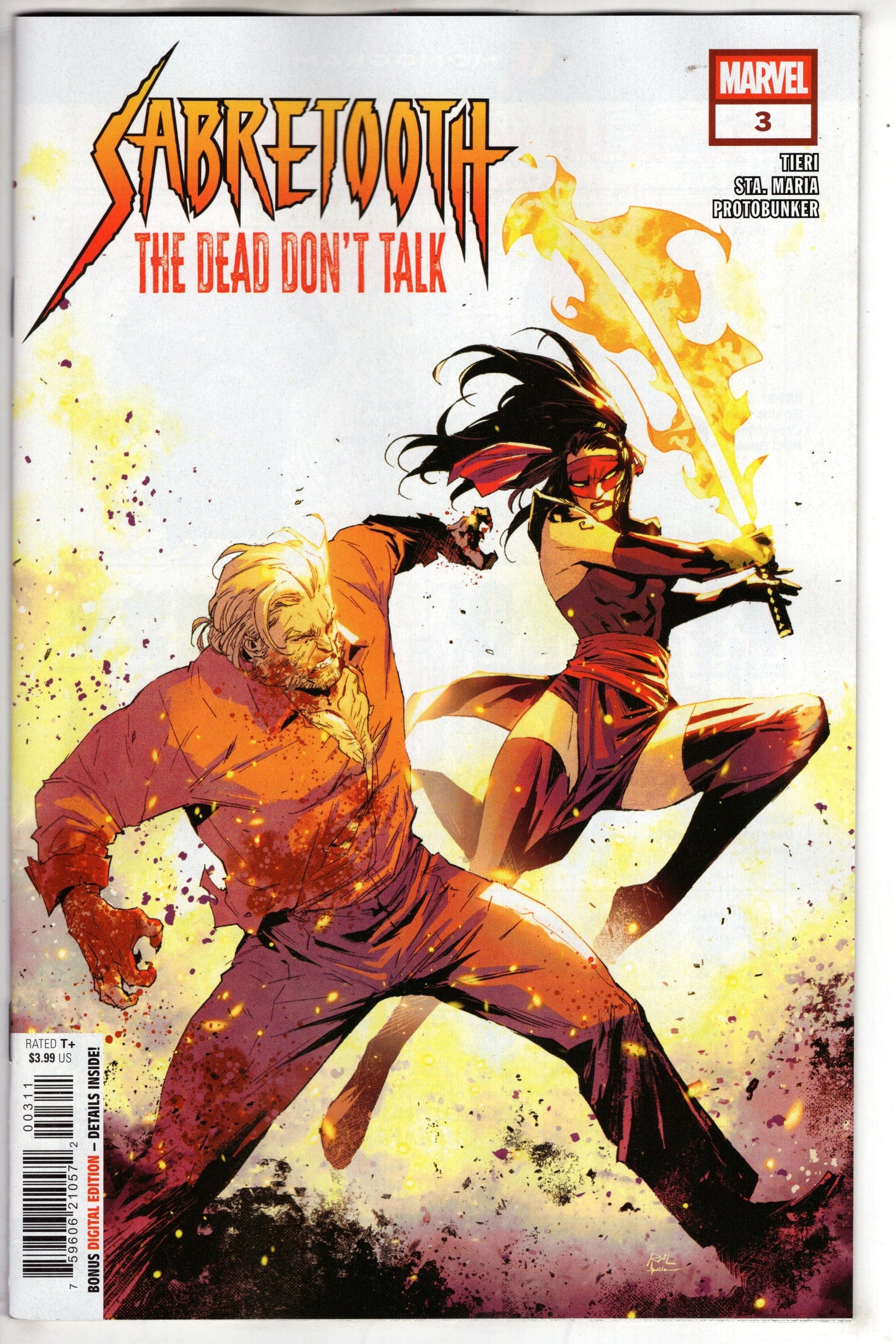 MARVEL PRH COMIC BOOK SABRETOOTH THE DEAD DONT TALK #3 (OF 5)