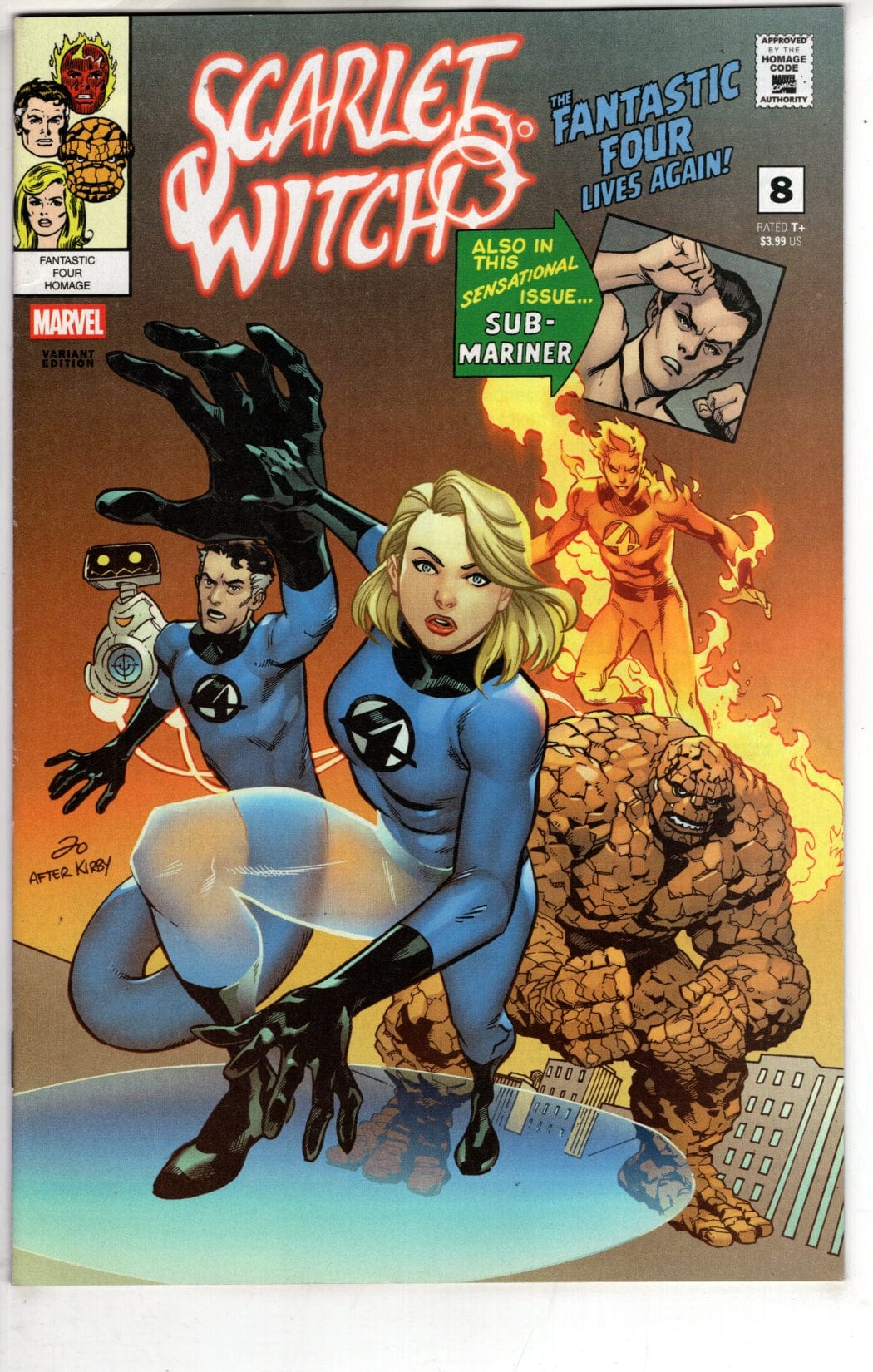 MARVEL PRH COMIC BOOK Scarlet Witch #8 Marcus To Fantastic Four Homage Variant (VF/NM)