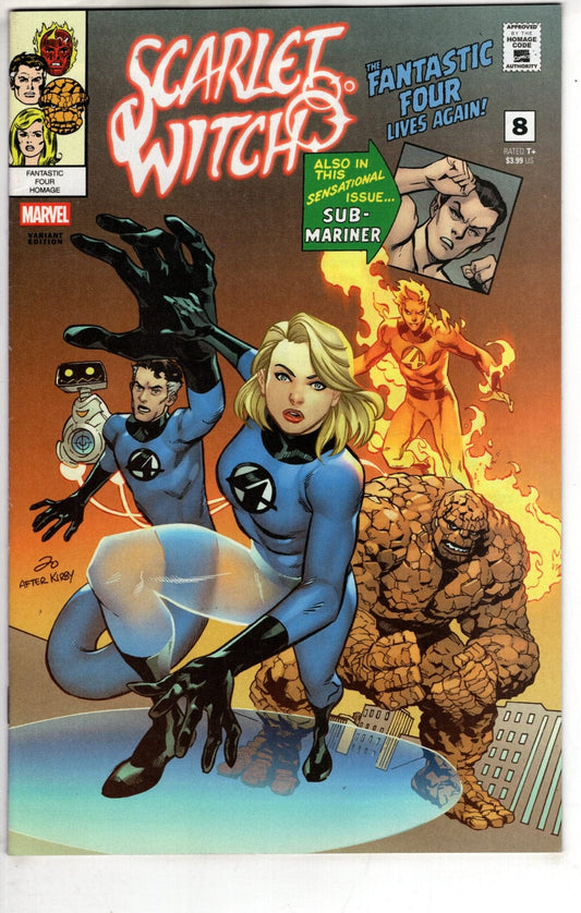 MARVEL PRH COMIC BOOK Scarlet Witch #8 Marcus To Fantastic Four Homage Variant (VF/NM)