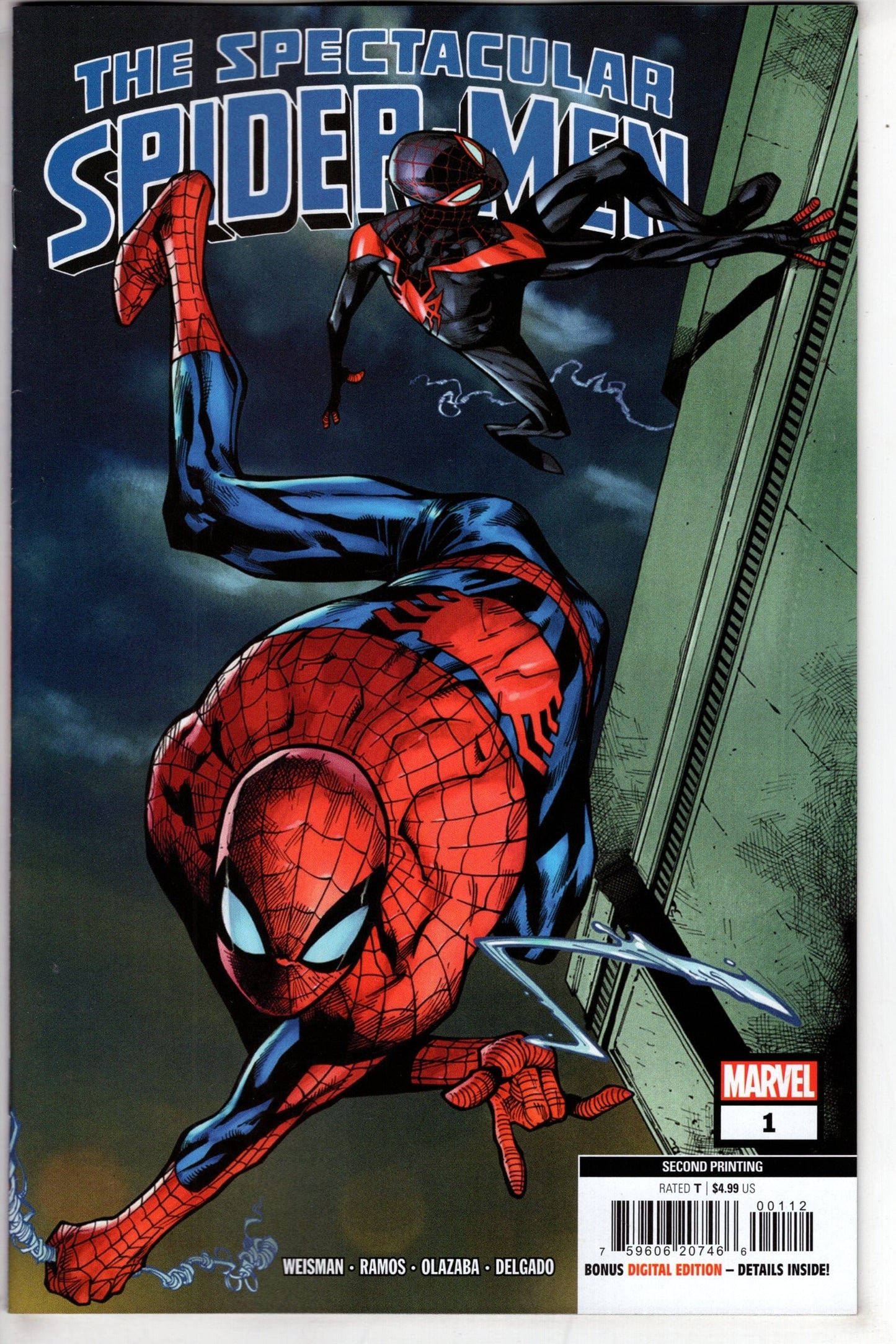 MARVEL PRH COMIC BOOK SPECTACULAR SPIDER-MEN #1 2ND PTG HUMBERTO RAMOS VARIANT