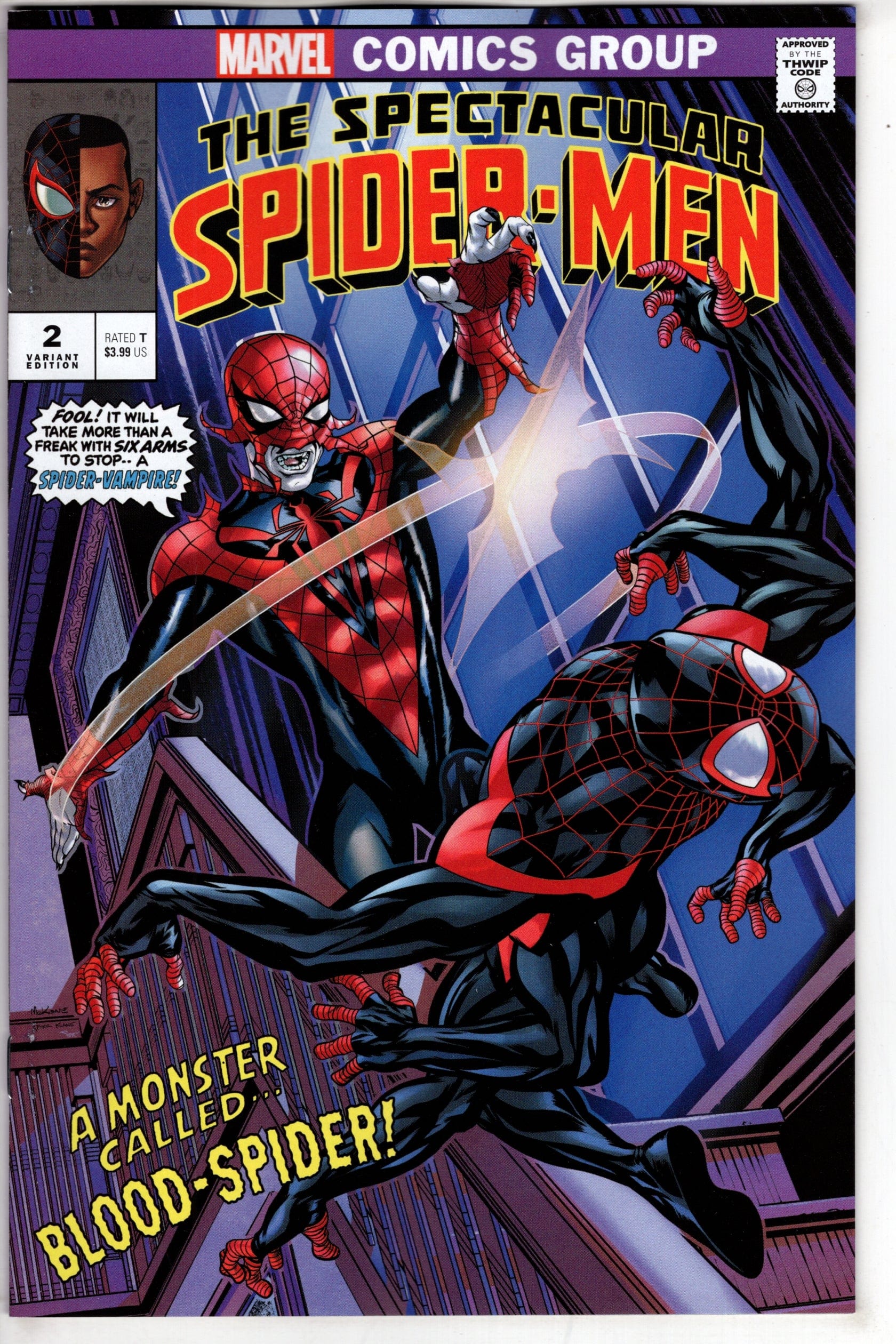 MARVEL PRH COMIC BOOK SPECTACULAR SPIDER-MEN #2 MIKE MCKONE VAMPIRE VARIANT
