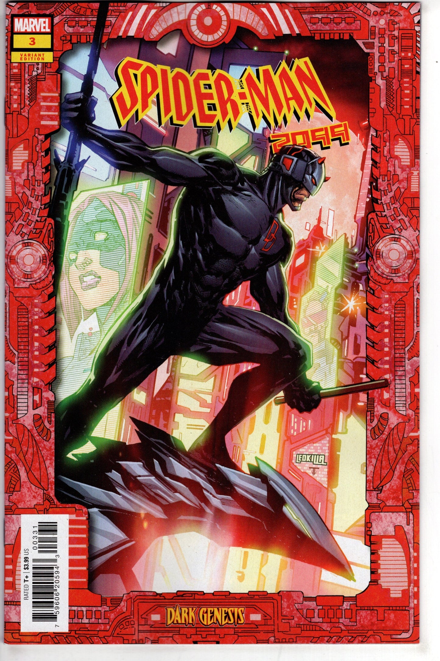 MARVEL PRH COMIC BOOK SPIDER-MAN 2099 DARK GENESIS #3 (OF 5) LASHLEY FRAME VAR