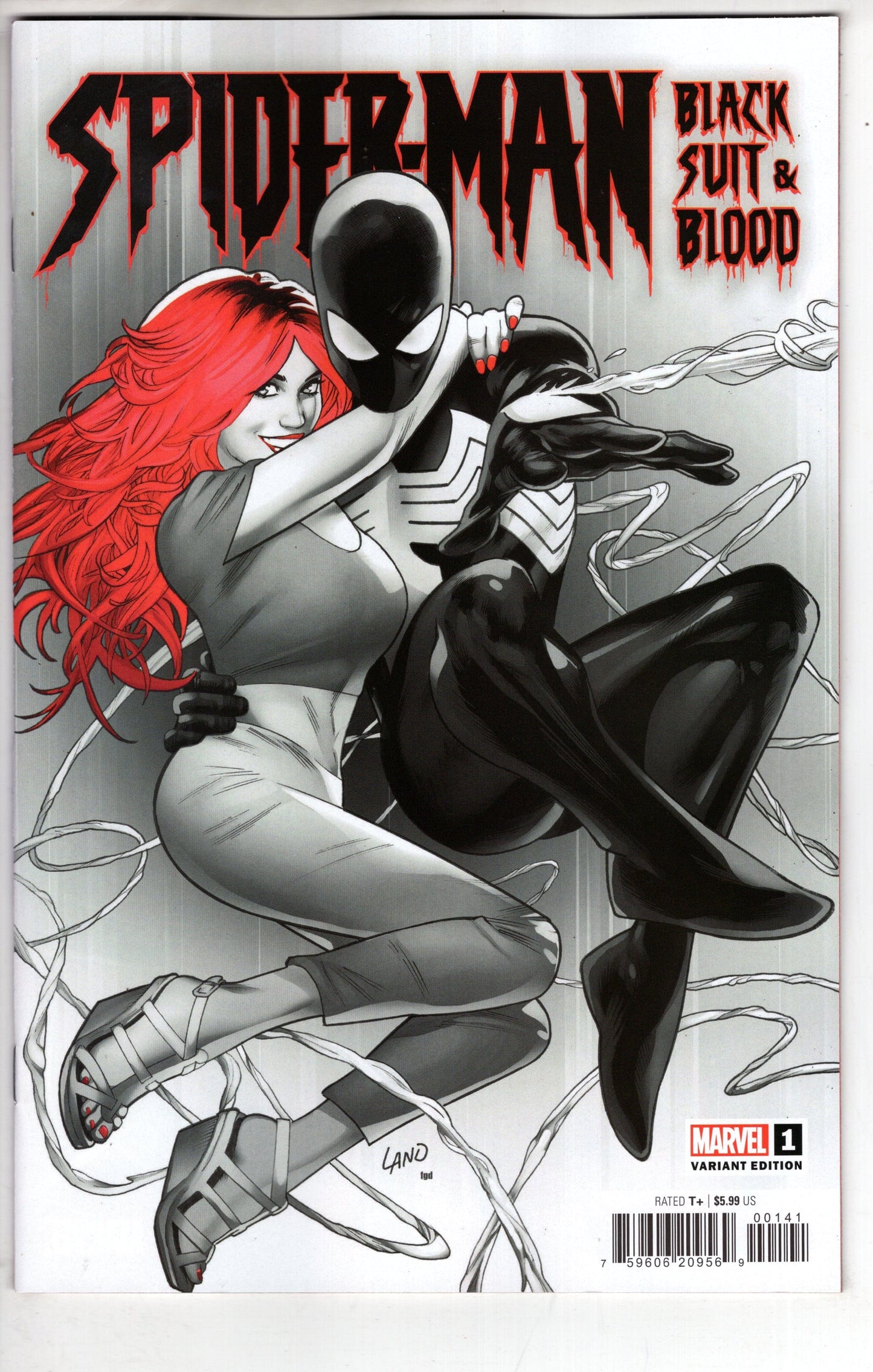 MARVEL PRH COMIC BOOK SPIDER-MAN BLACK SUIT AND BLOOD #1 (OF 4) GREG LAND VAR