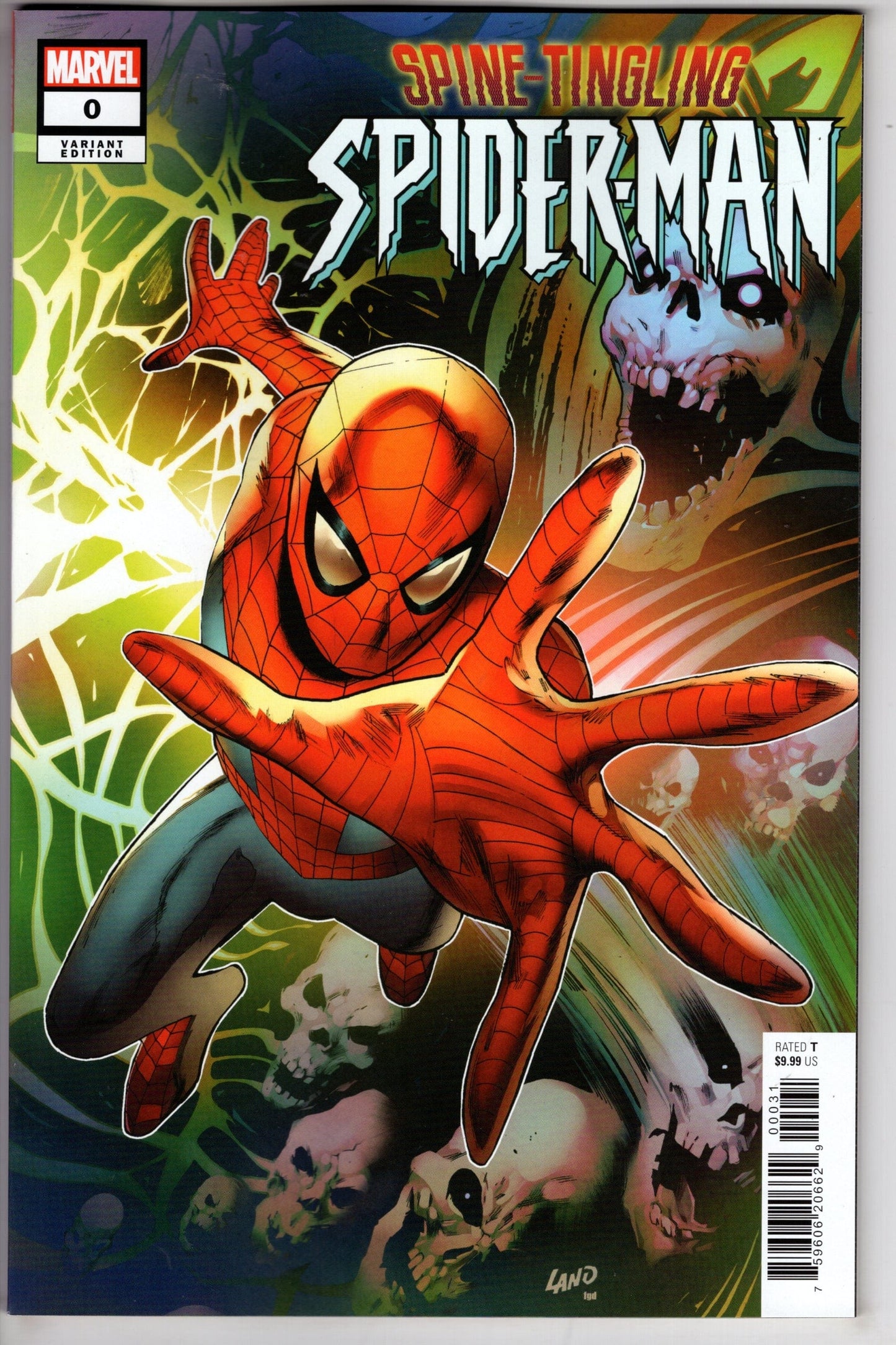 MARVEL PRH COMIC BOOK SPINE-TINGLING SPIDER-MAN #0 GREG LAND VAR