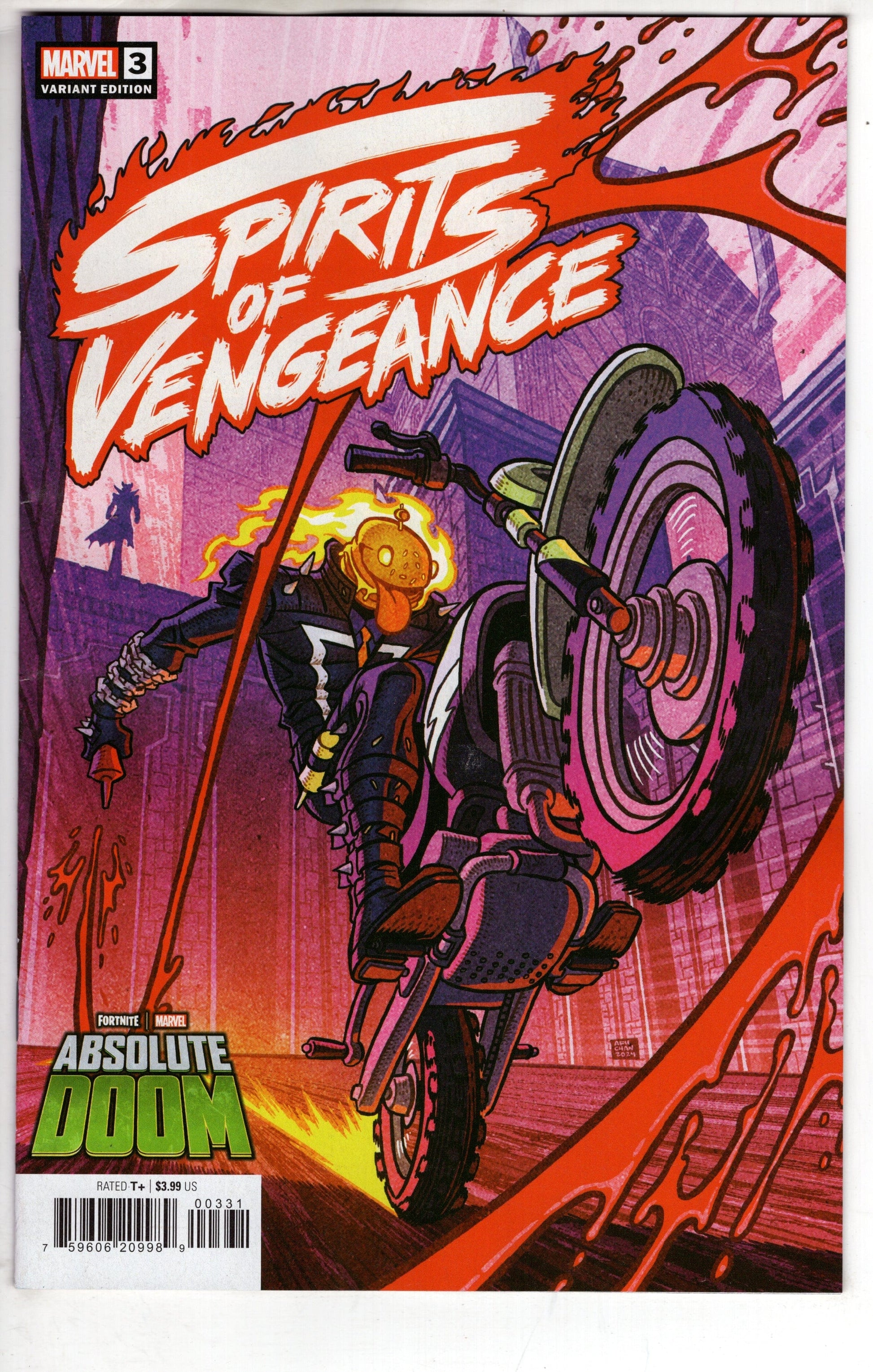 MARVEL PRH COMIC BOOK SPIRITS OF VENGEANCE #3 (OF 5) CHAN FORTNITE GHOST RIDURR