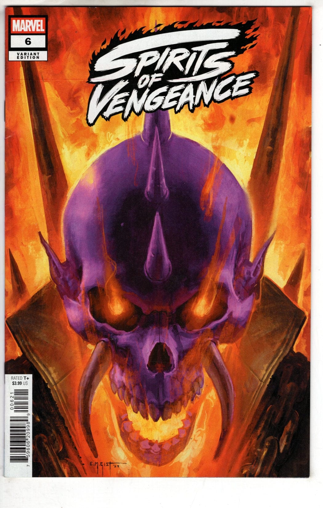 MARVEL PRH COMIC BOOK Spirits Of Vengeance #6 E.M. Gist Variant (VF/NM)