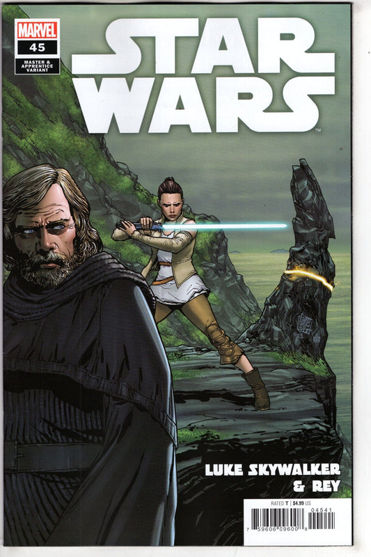 MARVEL PRH COMIC BOOK STAR WARS #45 LUKE SKYWALKER REY MASTER APPRENTICE VAR