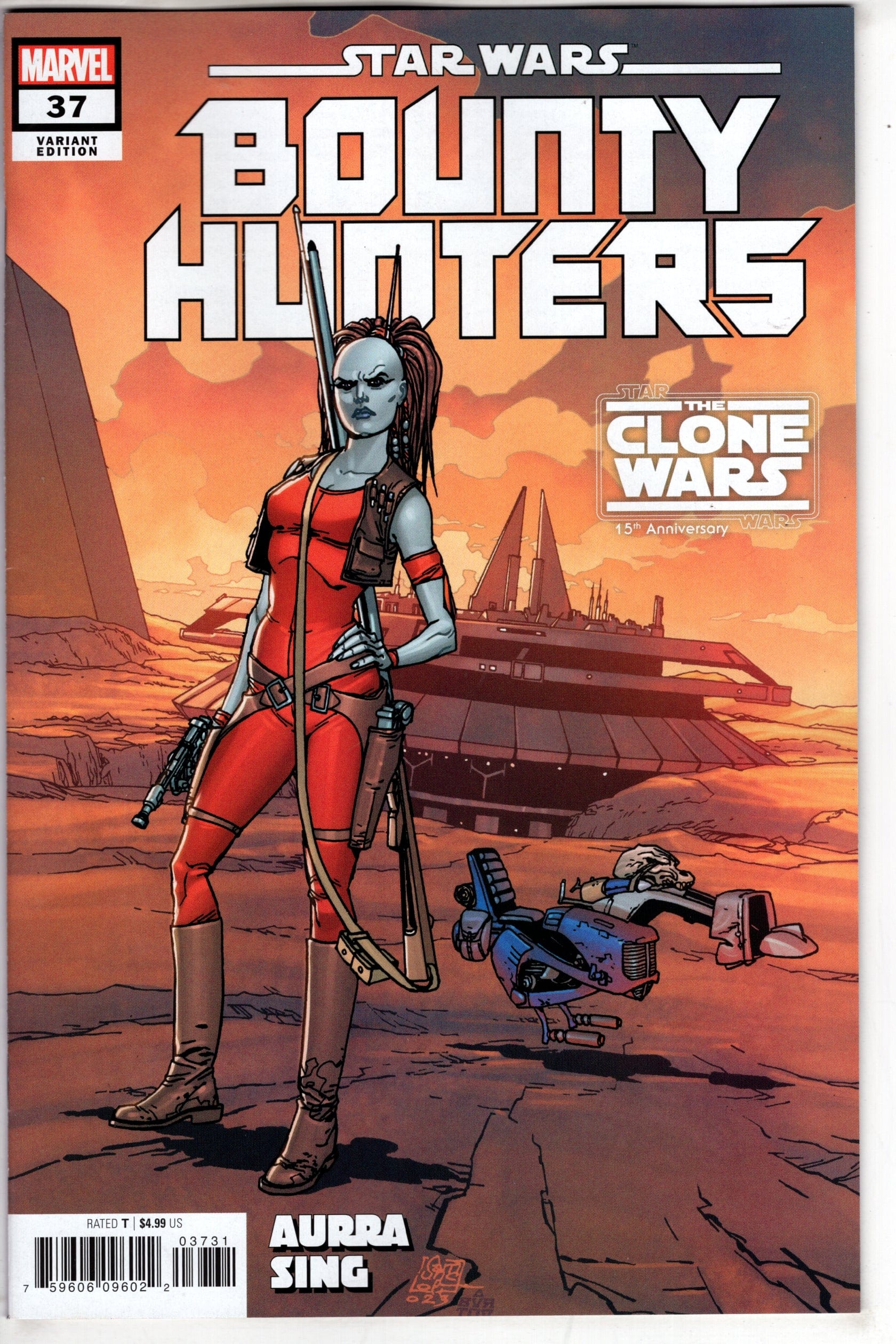 MARVEL PRH COMIC BOOK STAR WARS BOUNTY HUNTERS #37 CLONE WAR 15TH ANN VAR