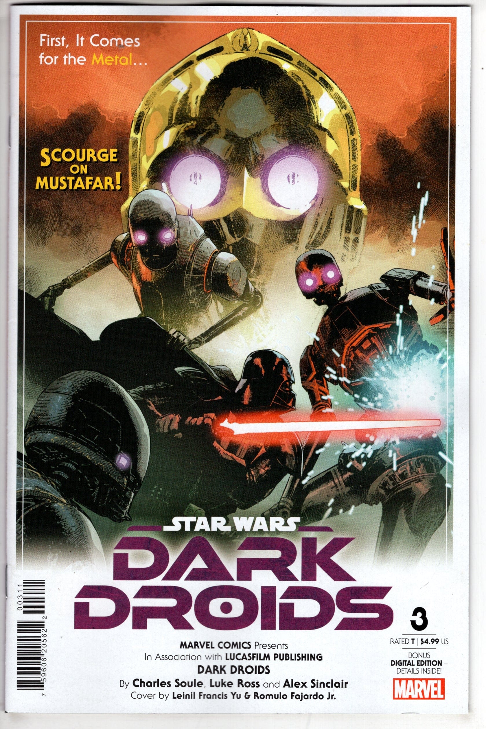 MARVEL PRH COMIC BOOK STAR WARS DARK DROIDS #3