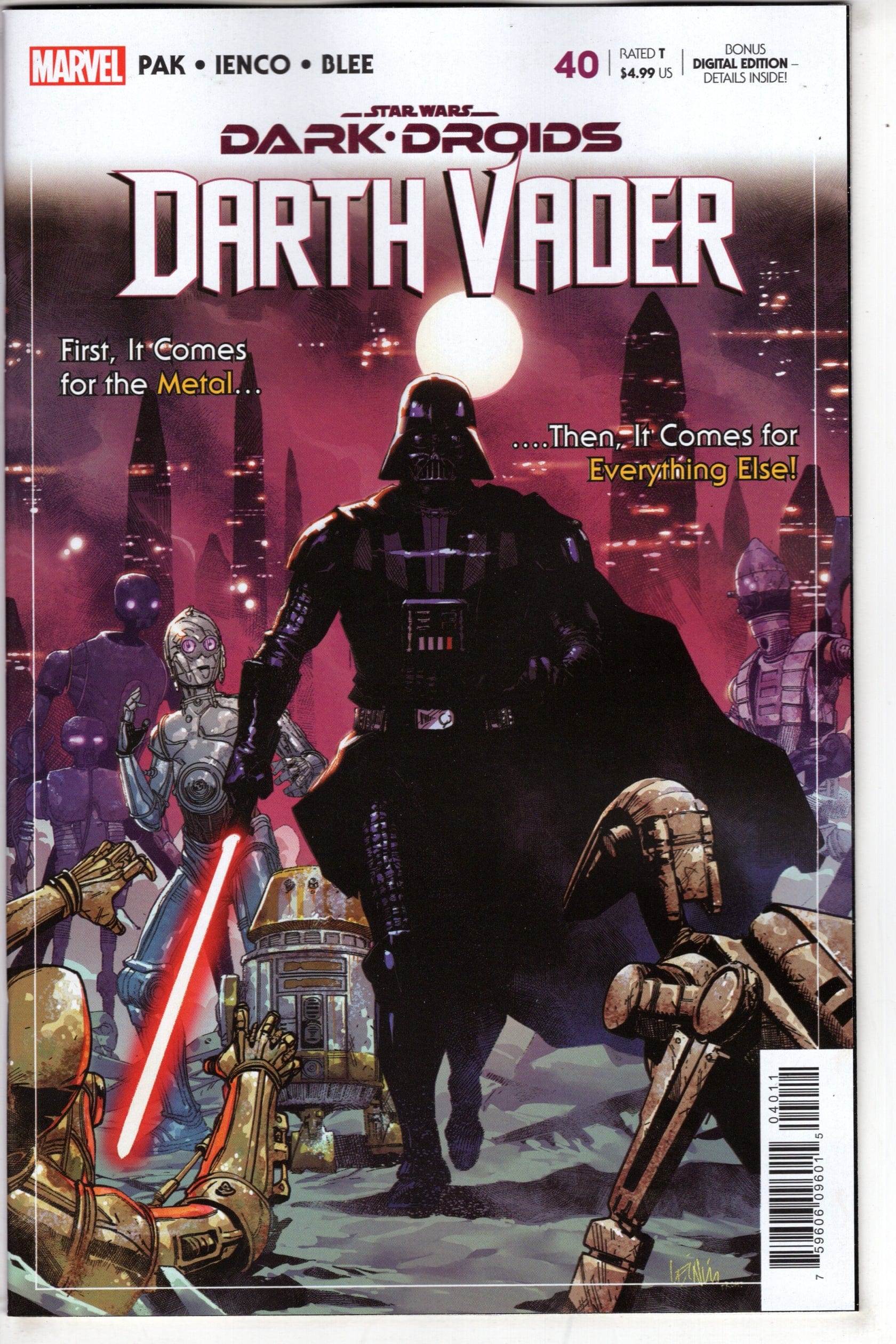 MARVEL PRH COMIC BOOK STAR WARS DARTH VADER #40
