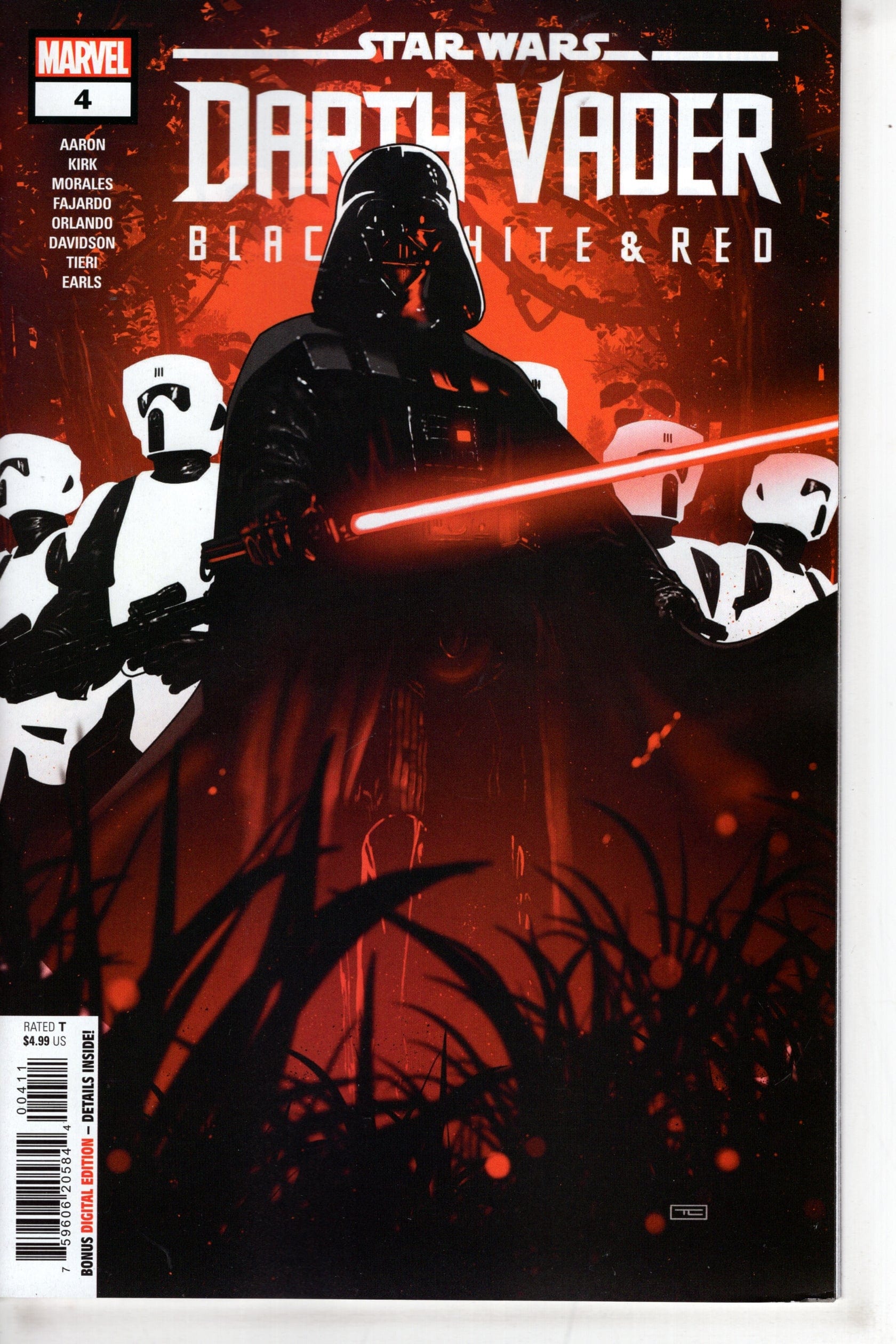MARVEL PRH COMIC BOOK STAR WARS DARTH VADER BLACK WHITE AND RED #4