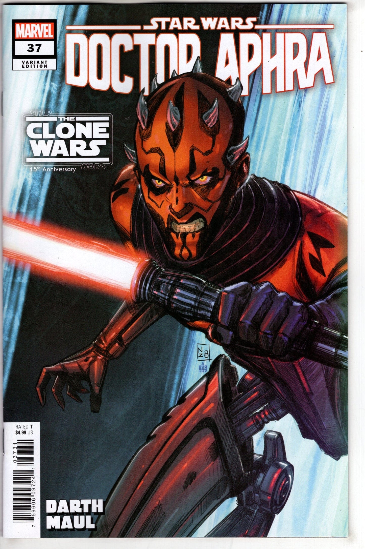 MARVEL PRH COMIC BOOK STAR WARS DOCTOR APHRA #37 DARTH MAUL CLONE WARS 15TH ANN VA