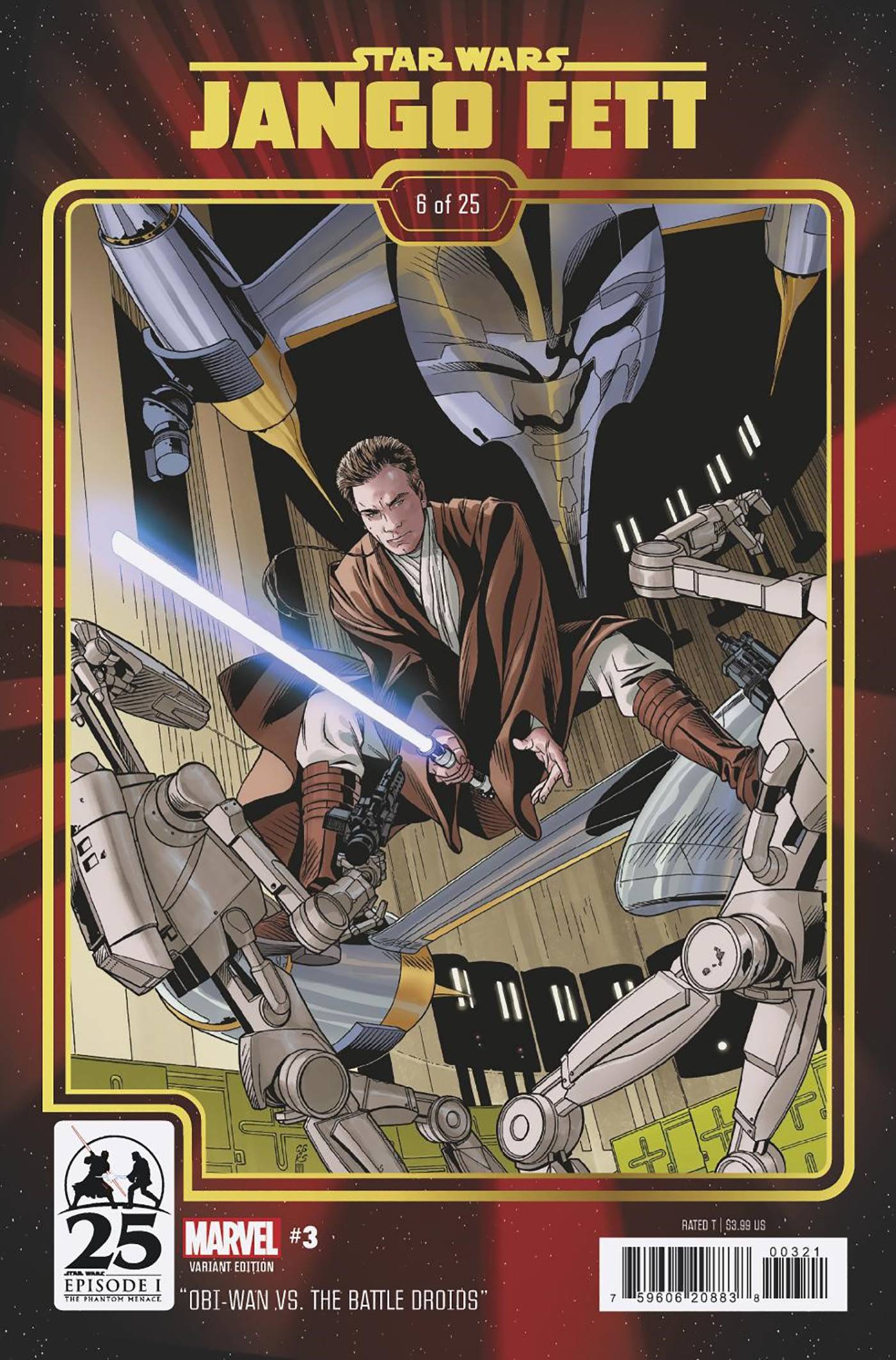 MARVEL PRH COMIC BOOK STAR WARS JANGO FETT #3 PHANTOM MENACE 25TH ANN VAR