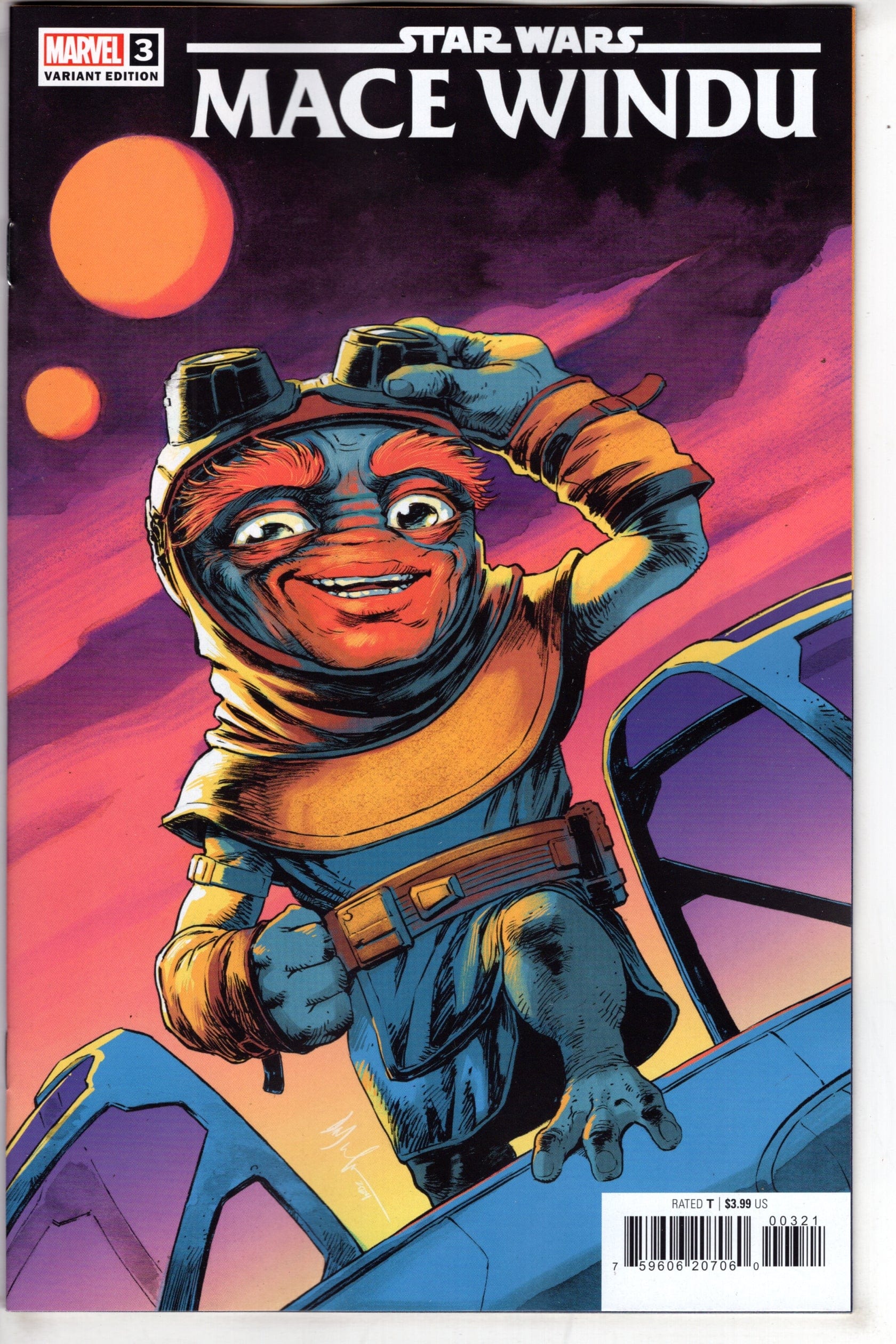MARVEL PRH COMIC BOOK STAR WARS MACE WINDU #3 DAVE WACHTER VARIANT