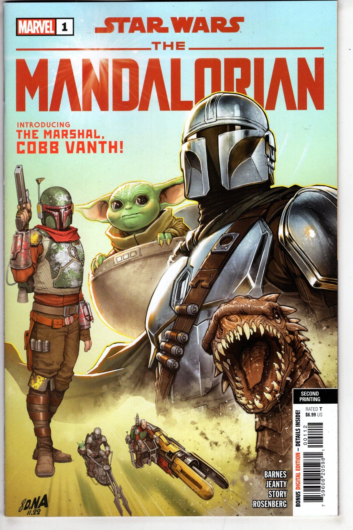 MARVEL PRH COMIC BOOK STAR WARS MANDALORIAN 2 #1 2ND PTG DAVID NAKAYAMA VAR