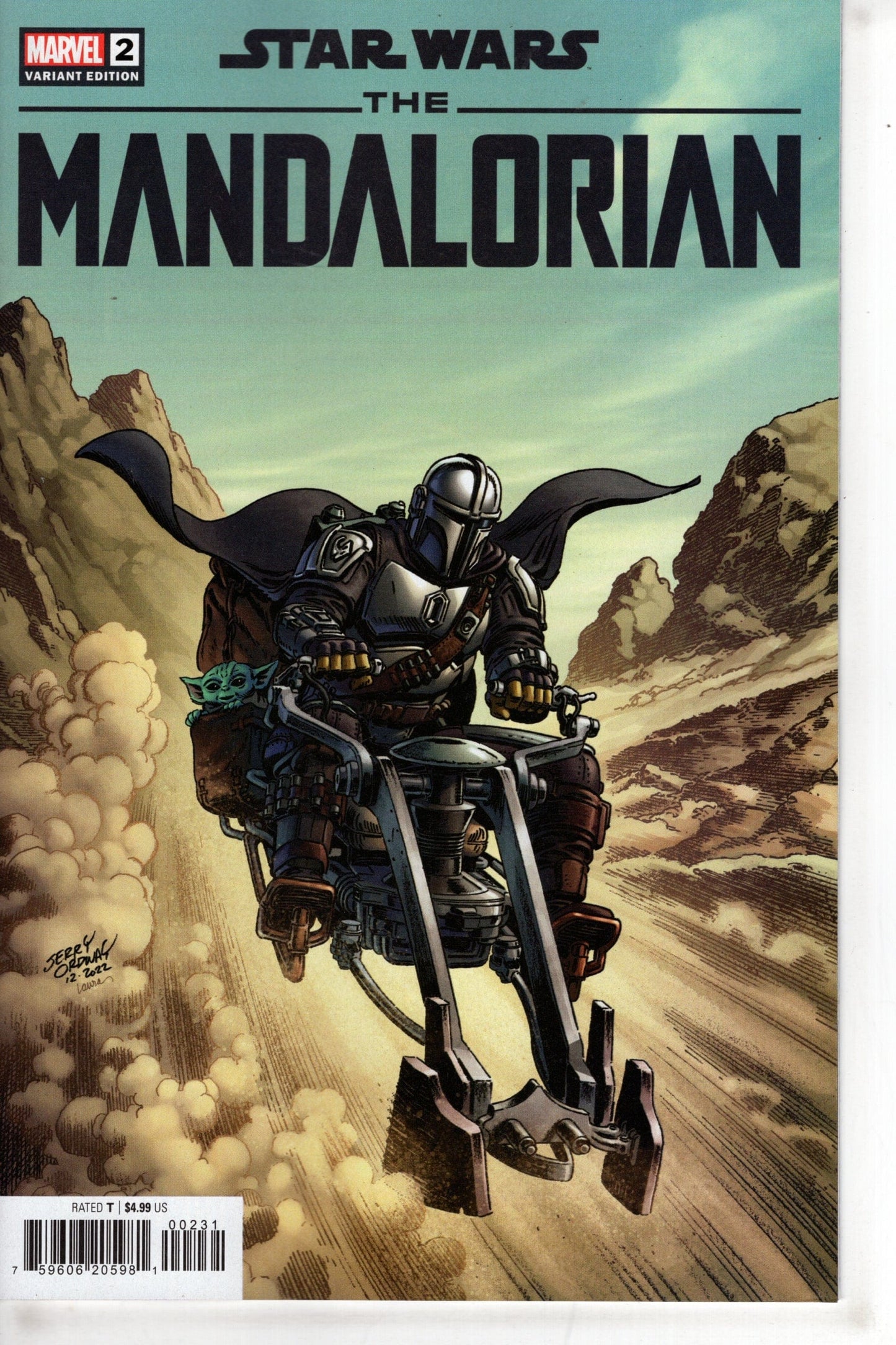 MARVEL PRH COMIC BOOK STAR WARS MANDALORIAN SEASON 2 #2 JERRY ORDWAY VAR