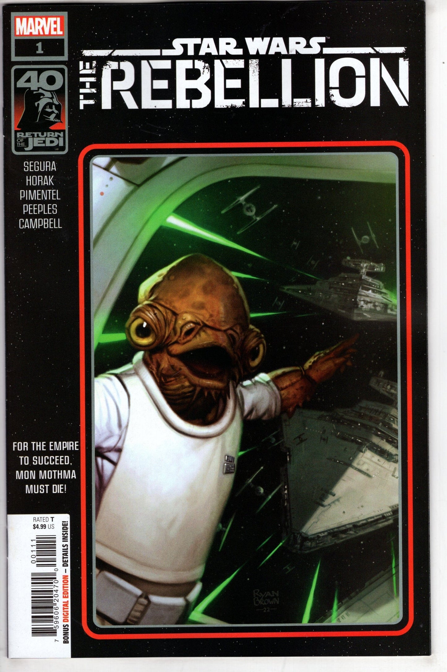 MARVEL PRH COMIC BOOK STAR WARS RETURN OF JEDI REBELLION #1