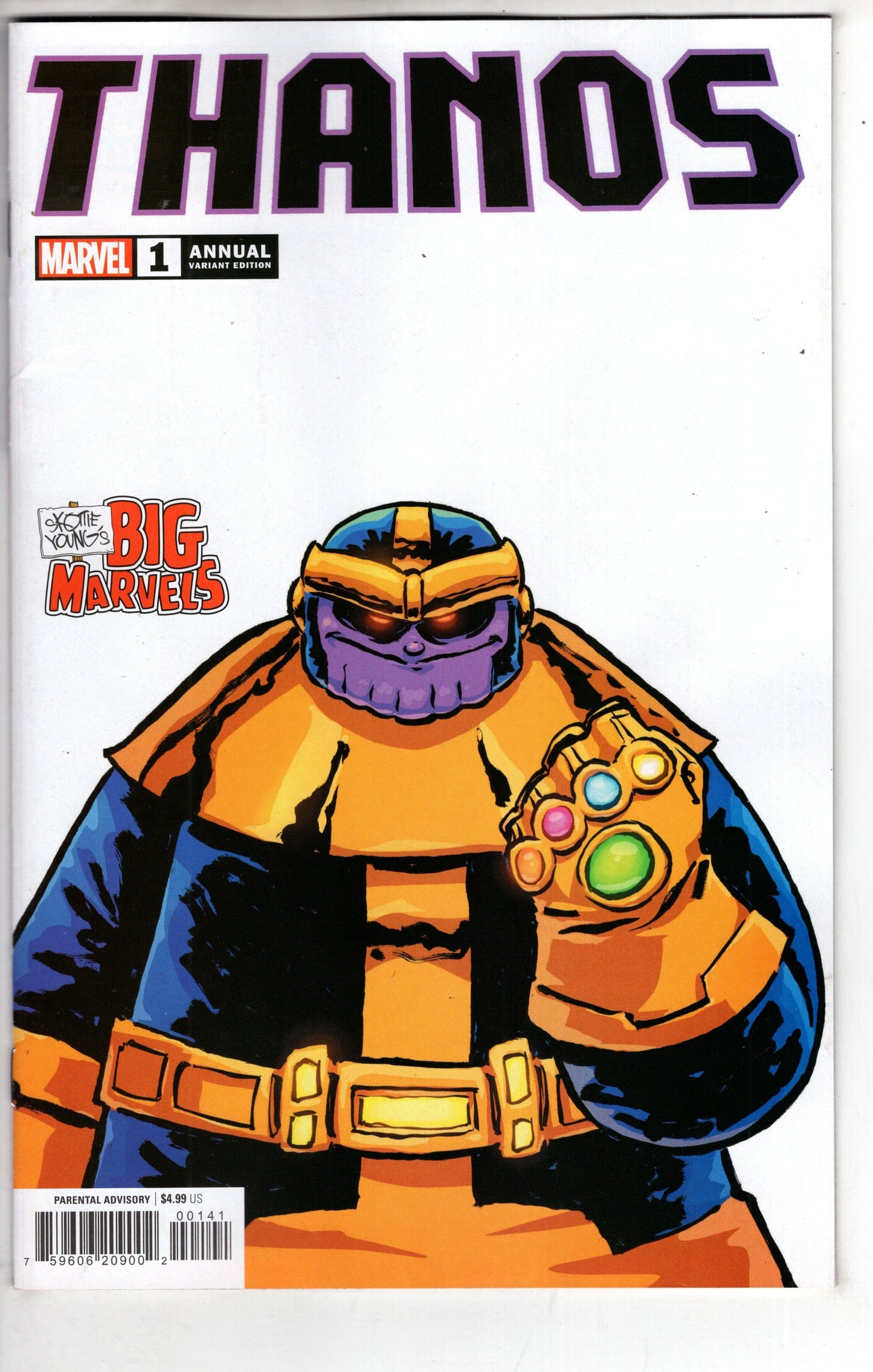 MARVEL PRH COMIC BOOK THANOS ANNUAL #1 SKOTTIE YOUNG BIG MARVEL VARIANT