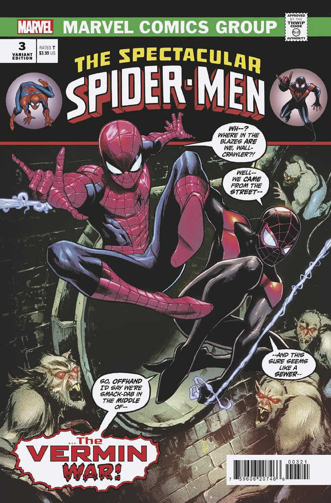 MARVEL PRH COMIC BOOK The Spectacular Spider Men #3 Lee Garbett Homage Variant (VF/NM)