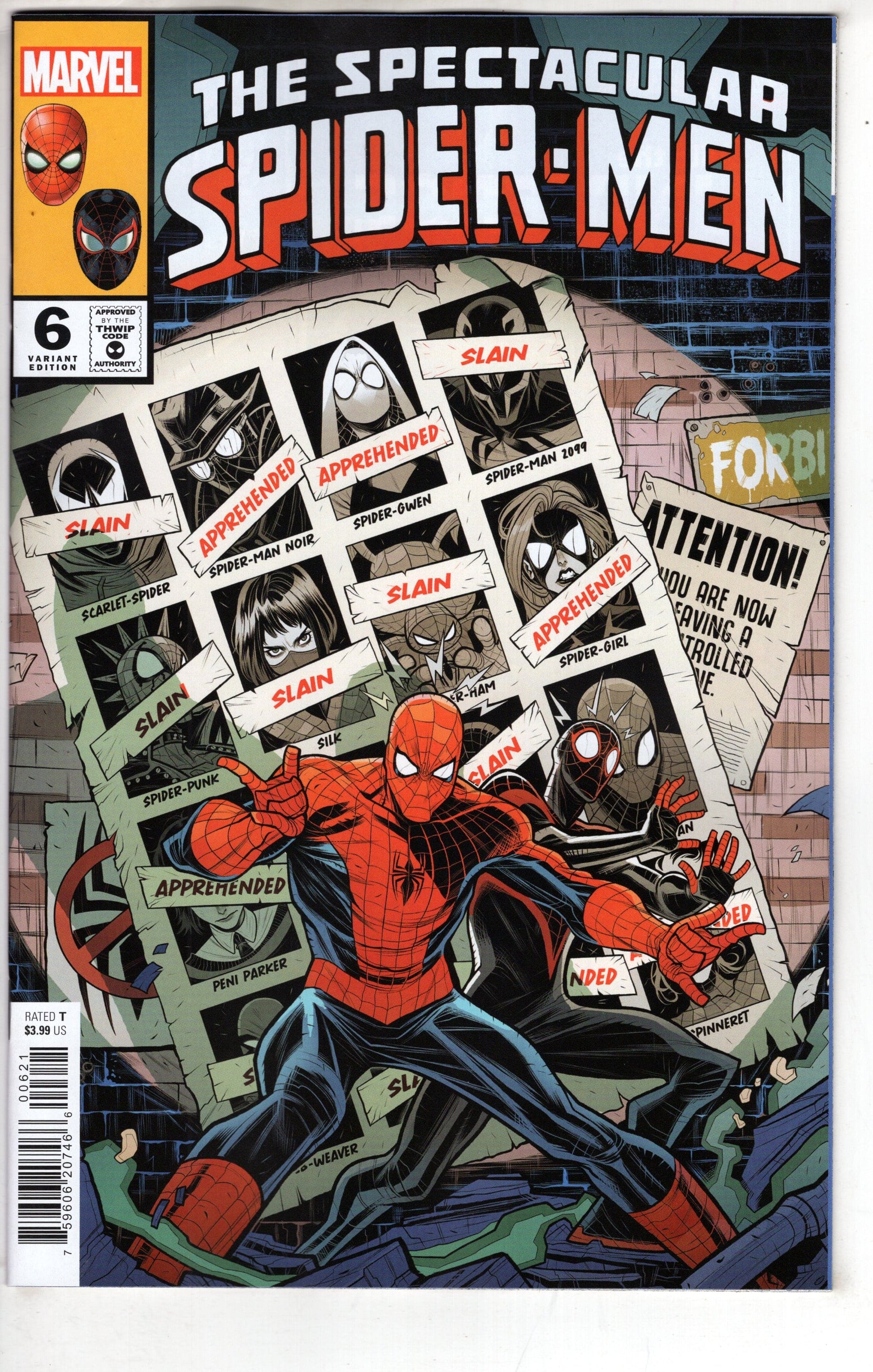 MARVEL PRH COMIC BOOK THE SPECTACULAR SPIDER-MEN #6 ELIZABETH TORQUE HOMAGE VAR