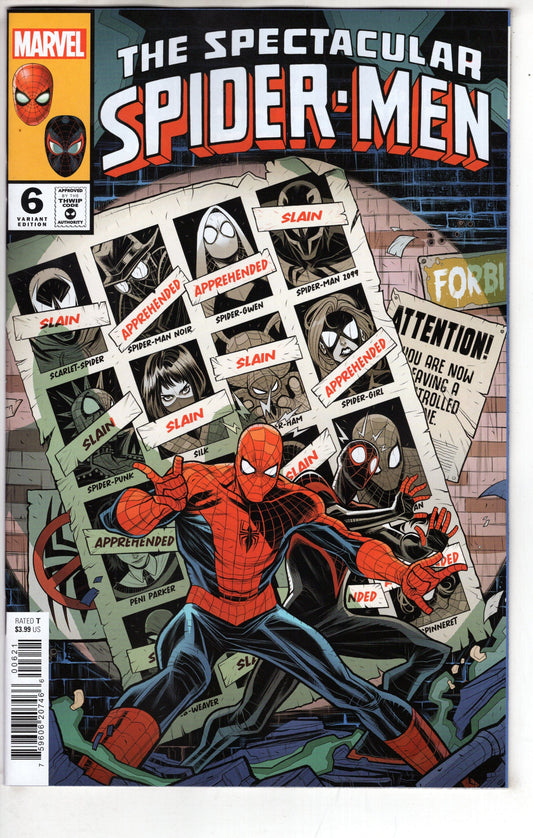 MARVEL PRH COMIC BOOK THE SPECTACULAR SPIDER-MEN #6 ELIZABETH TORQUE HOMAGE VAR