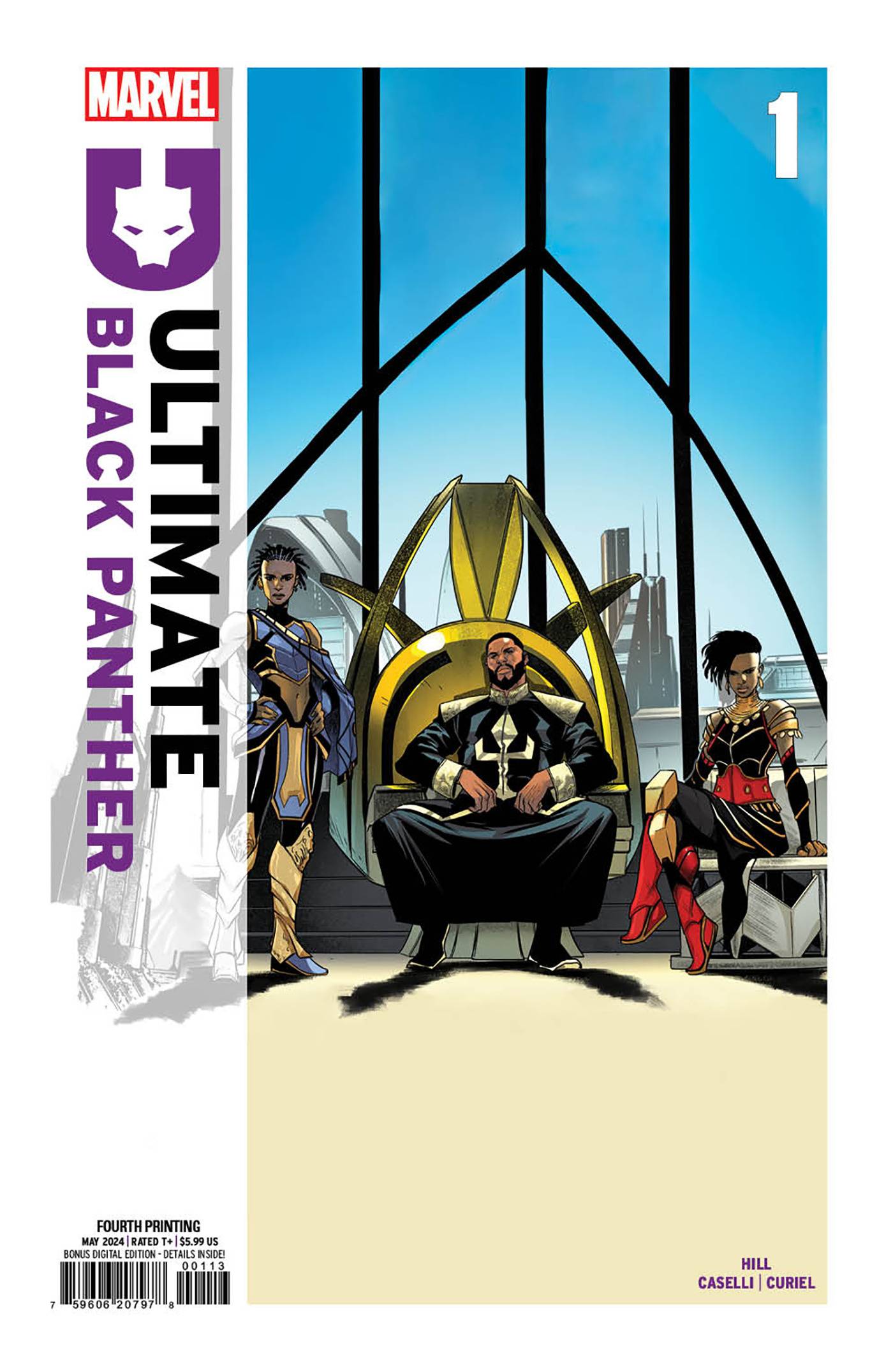 MARVEL PRH COMIC BOOK ULTIMATE BLACK PANTHER #1 4TH PTG STEFANO CASELLI VAR