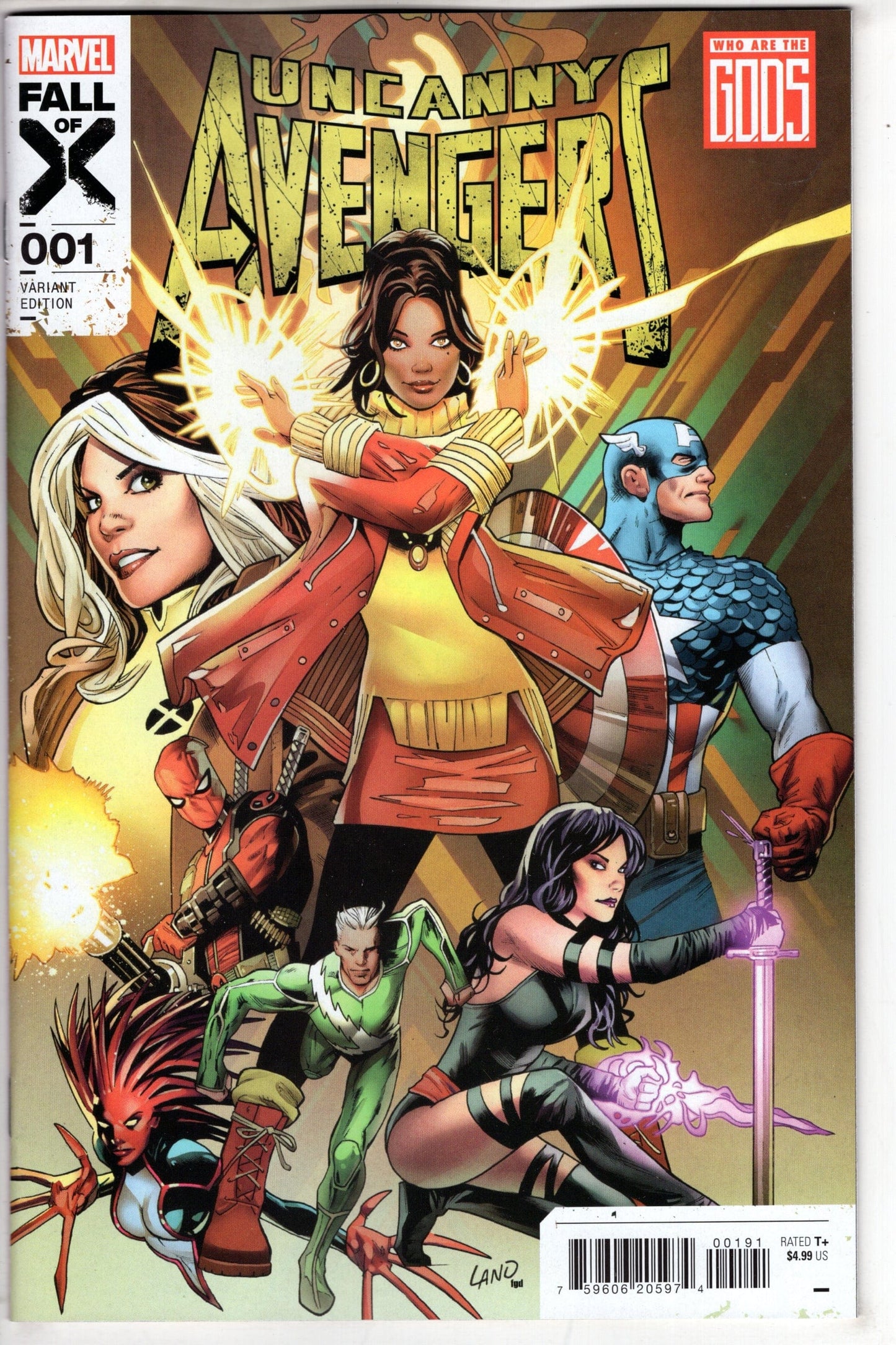 MARVEL PRH COMIC BOOK UNCANNY AVENGERS #1 (OF 5) GREG LAND GODS VAR