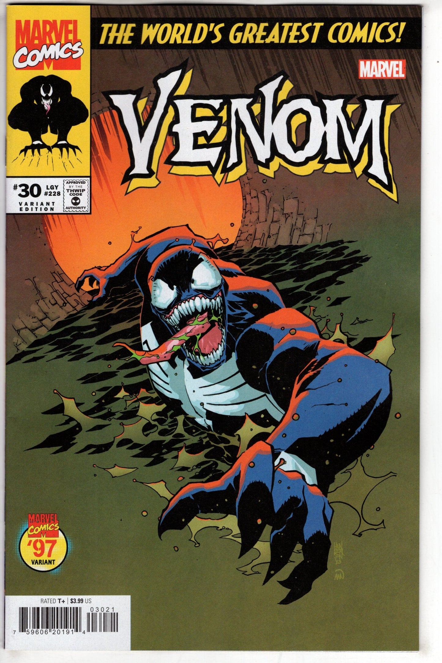 MARVEL PRH COMIC BOOK VENOM #30 MIKE HENDERSON MARVEL 97 VAR