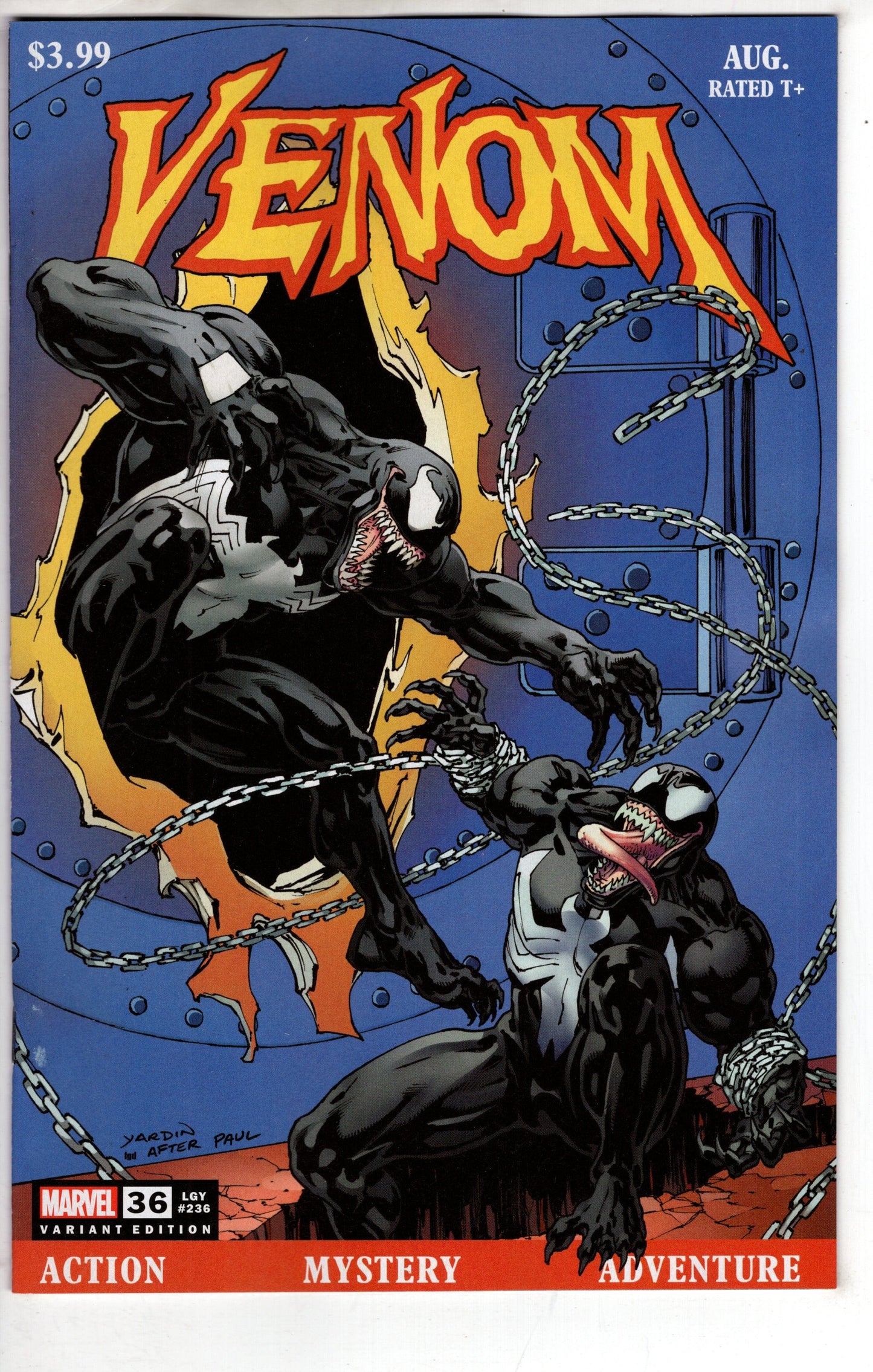 MARVEL PRH COMIC BOOK VENOM #36 DAVID YARDIN MARVEL 85TH ANNIVERSARY HOMAGE VAR
