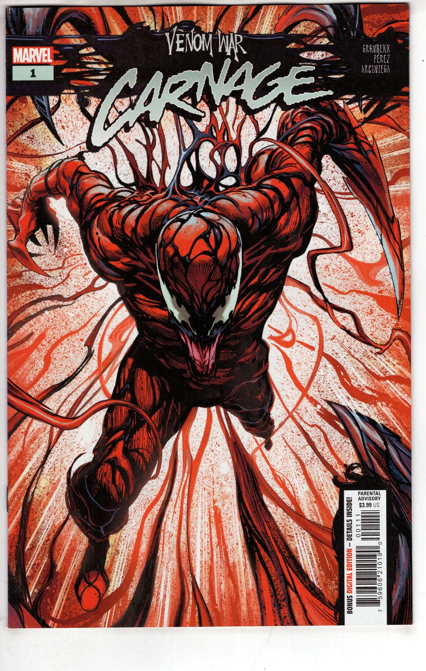 MARVEL PRH COMIC BOOK VENOM WAR CARNAGE #1 (OF 3)