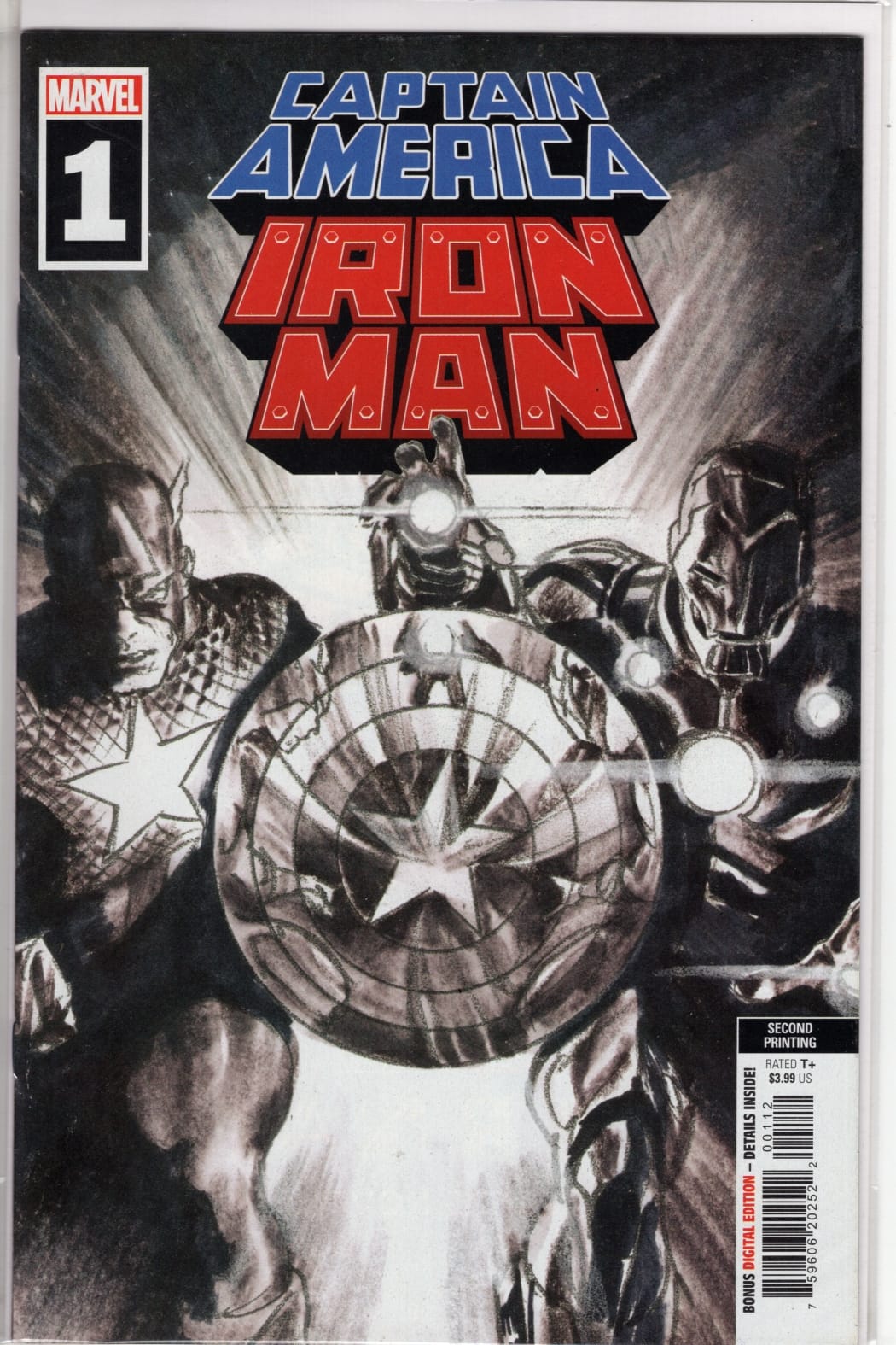 MARVEL PRH COMIC BOOK VF/NM Captain America Iron Man #1 (Of 5) 2ND Printing Alex Ross Variant