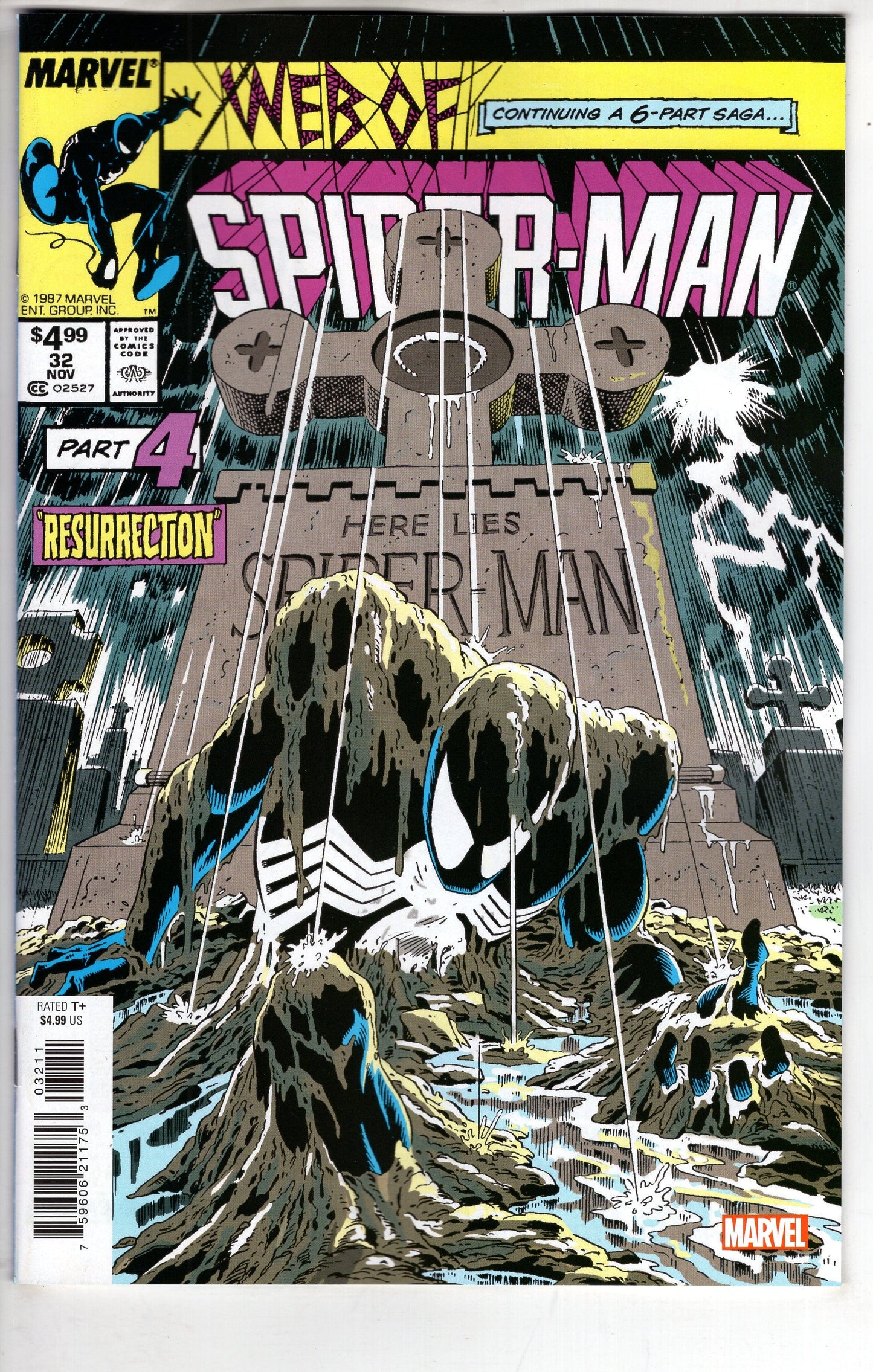 MARVEL PRH COMIC BOOK WEB OF SPIDER-MAN #32 FACSIMILE ED