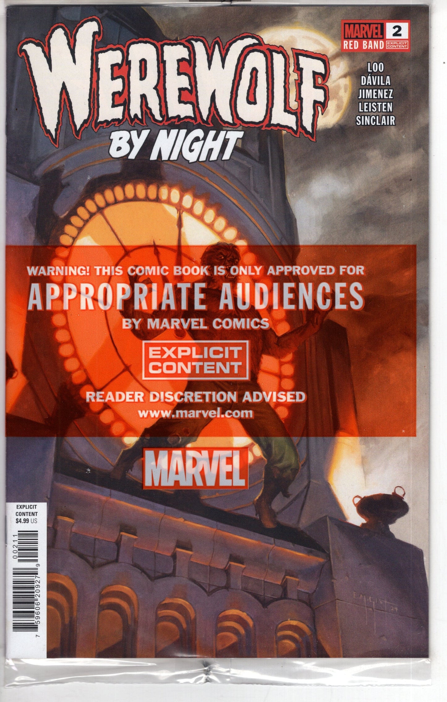 MARVEL PRH COMIC BOOK WEREWOLF BY NIGHT RED BAND #2 (POLYBAGGED)