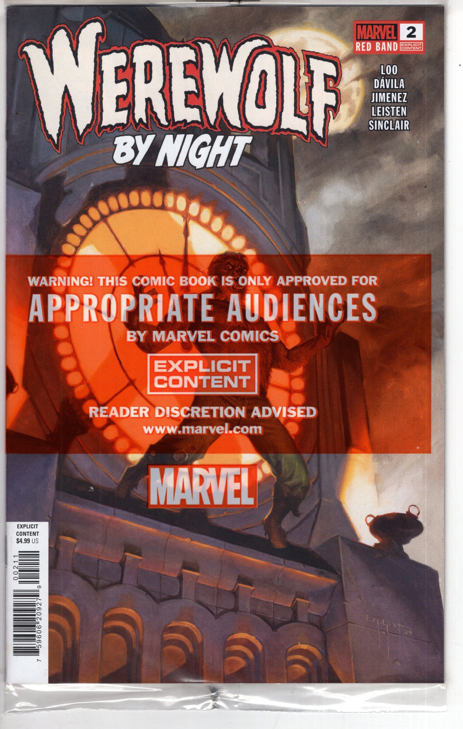 MARVEL PRH COMIC BOOK WEREWOLF BY NIGHT RED BAND #2 (POLYBAGGED)