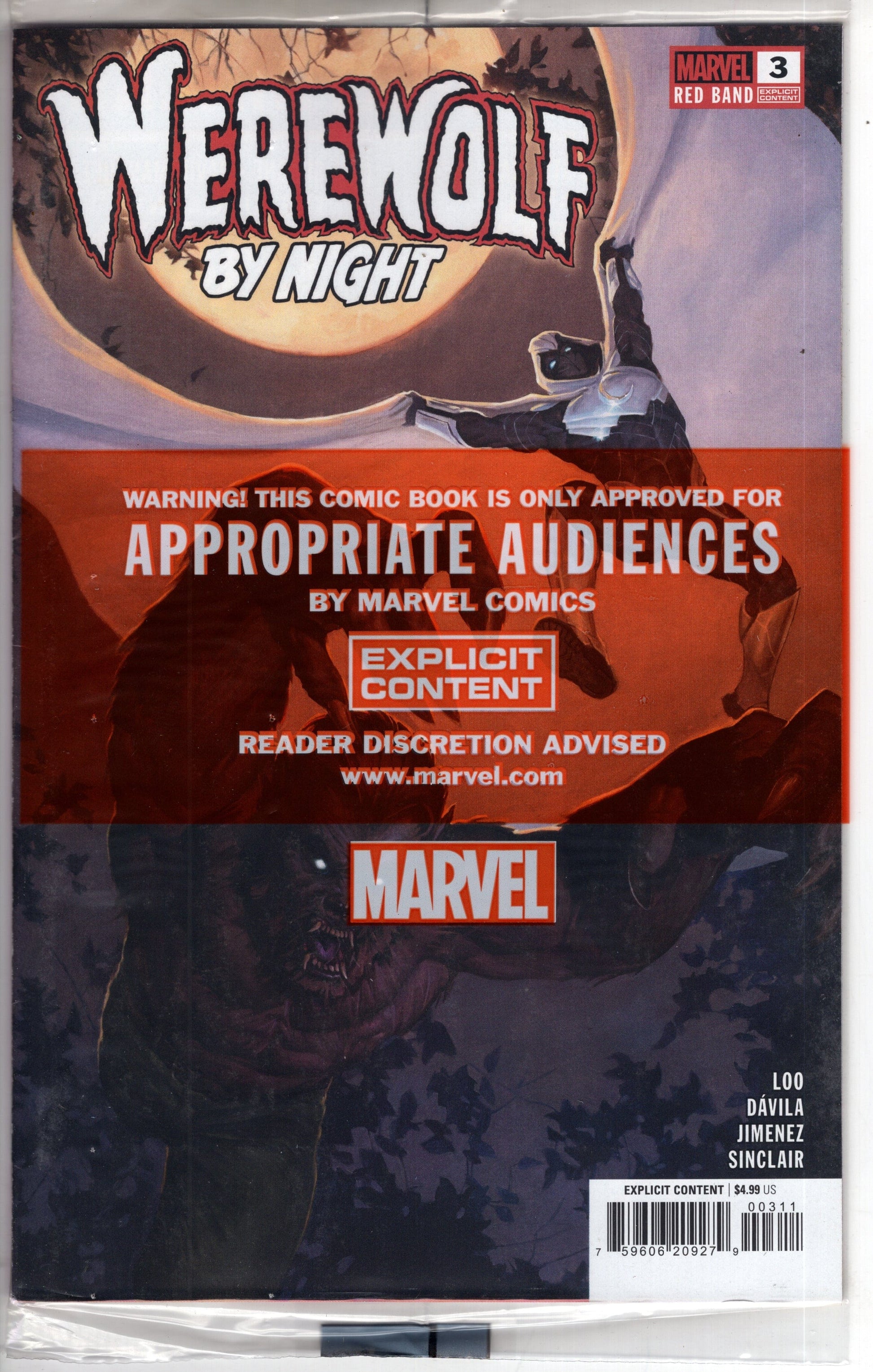 MARVEL PRH COMIC BOOK WEREWOLF BY NIGHT RED BAND #3 [POLYBAGGED]