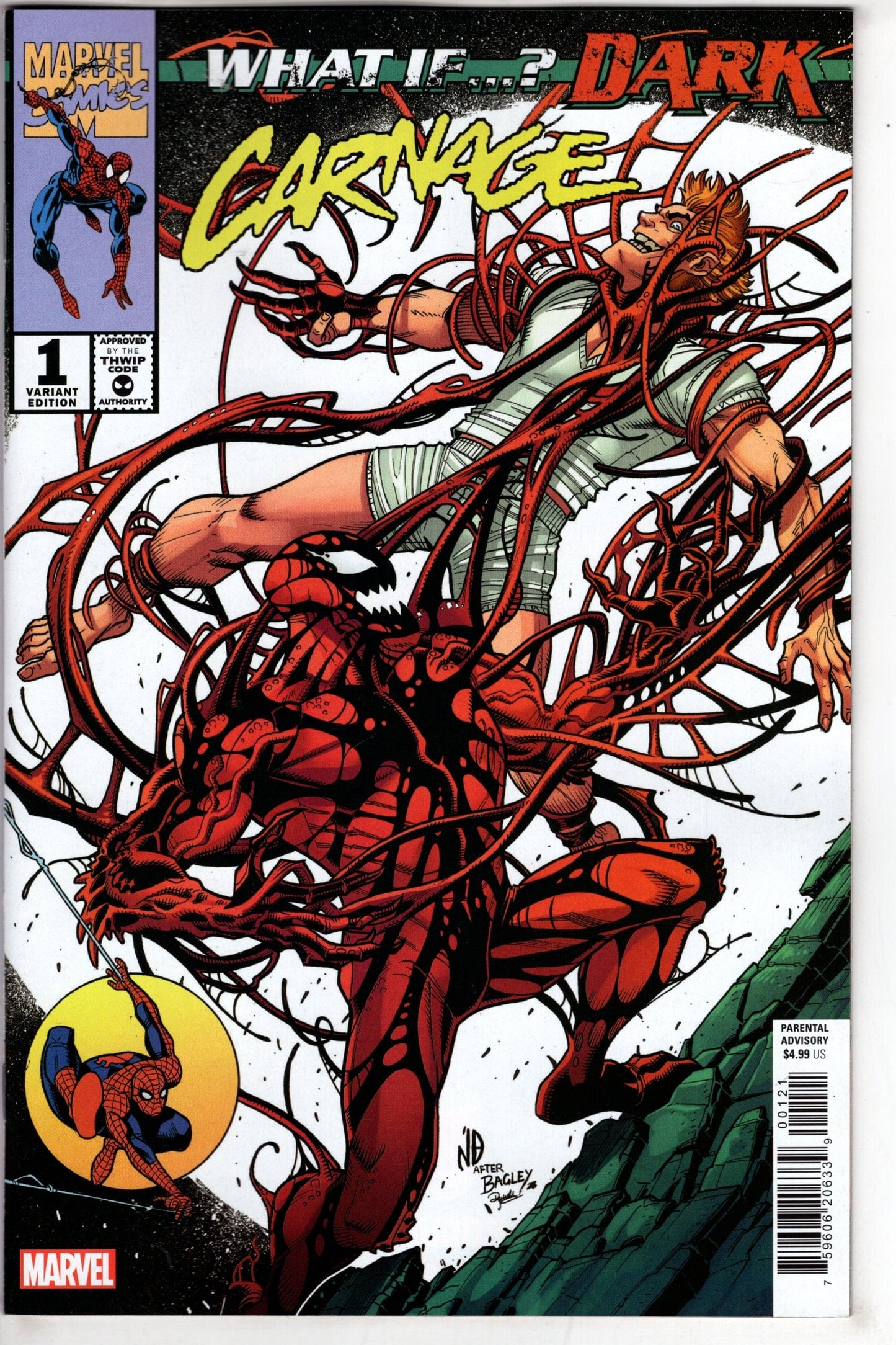 MARVEL PRH COMIC BOOK WHAT IF DARK CARNAGE #1 NICK BRADSHAW HOMAGE VAR