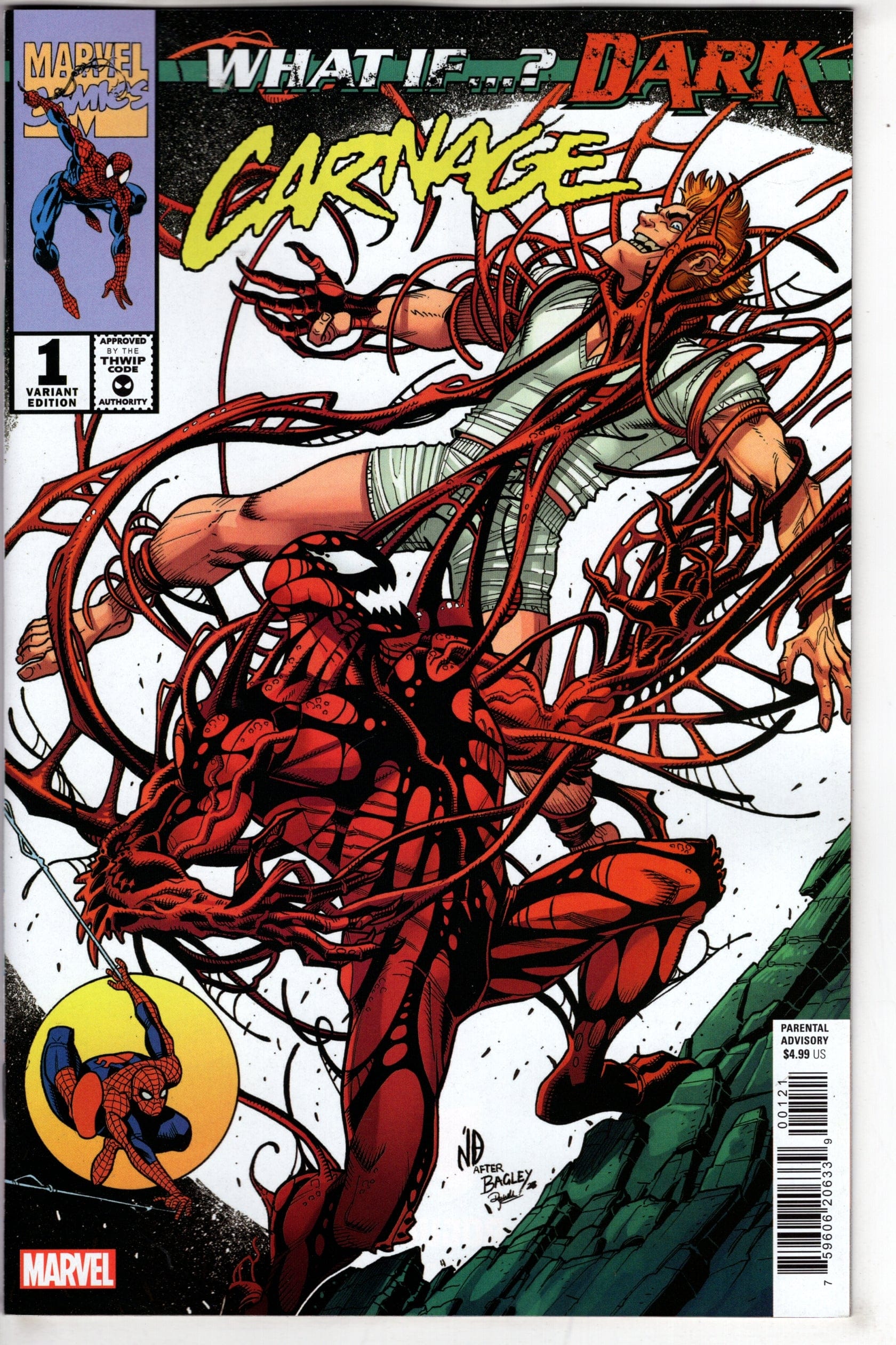 MARVEL PRH COMIC BOOK WHAT IF DARK CARNAGE #1 NICK BRADSHAW HOMAGE VAR
