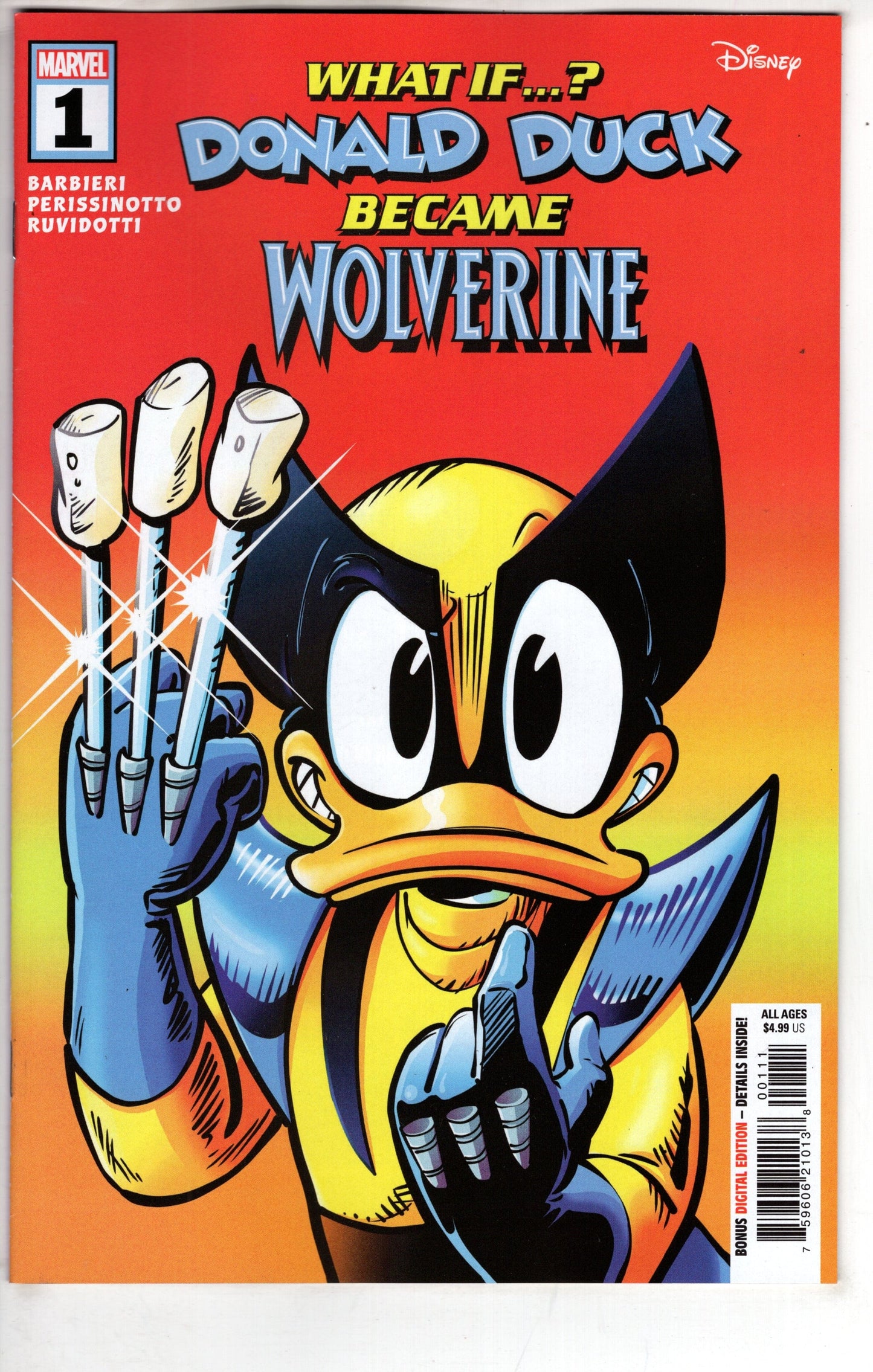 MARVEL PRH COMIC BOOK WHAT IF DONALD DUCK BECAME WOLVERINE #1