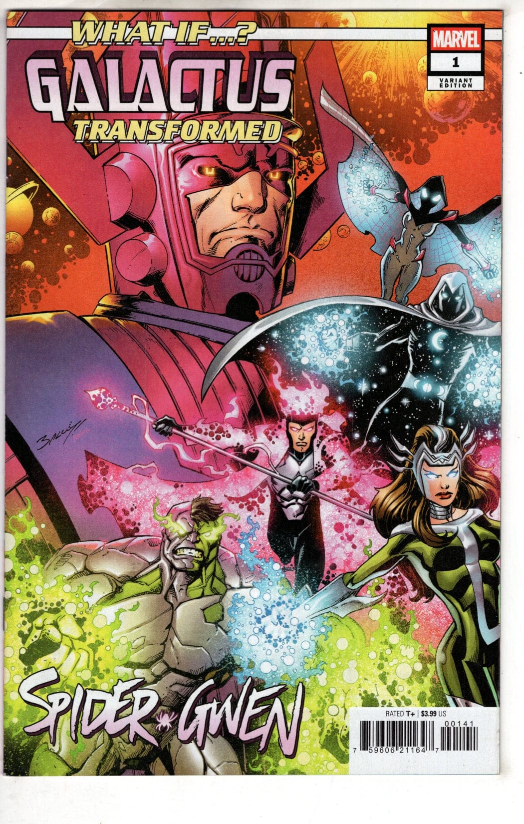 MARVEL PRH COMIC BOOK WHAT IF GALACTUS TRANSFORMED SPIDER-GWEN #1 MARK BAGLEY VAR (VF/NM)