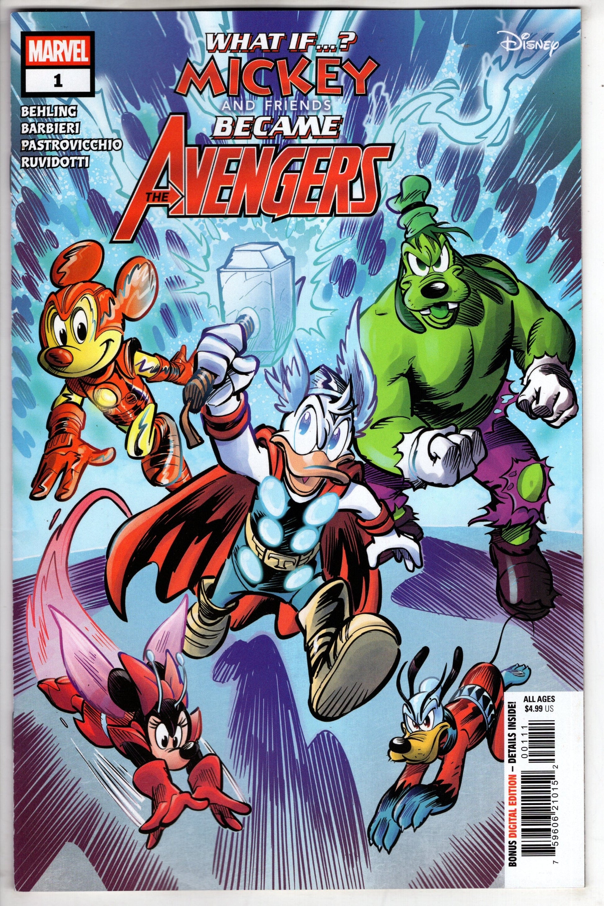 MARVEL PRH COMIC BOOK WHAT IF MICKEY & FRIENDS BECAME AVENGERS #1