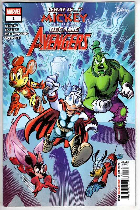 MARVEL PRH COMIC BOOK WHAT IF MICKEY & FRIENDS BECAME AVENGERS #1