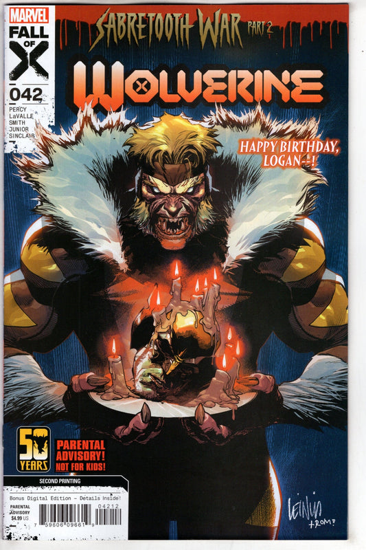 MARVEL PRH COMIC BOOK WOLVERINE #42 2ND PTG LEINIL YU VAR