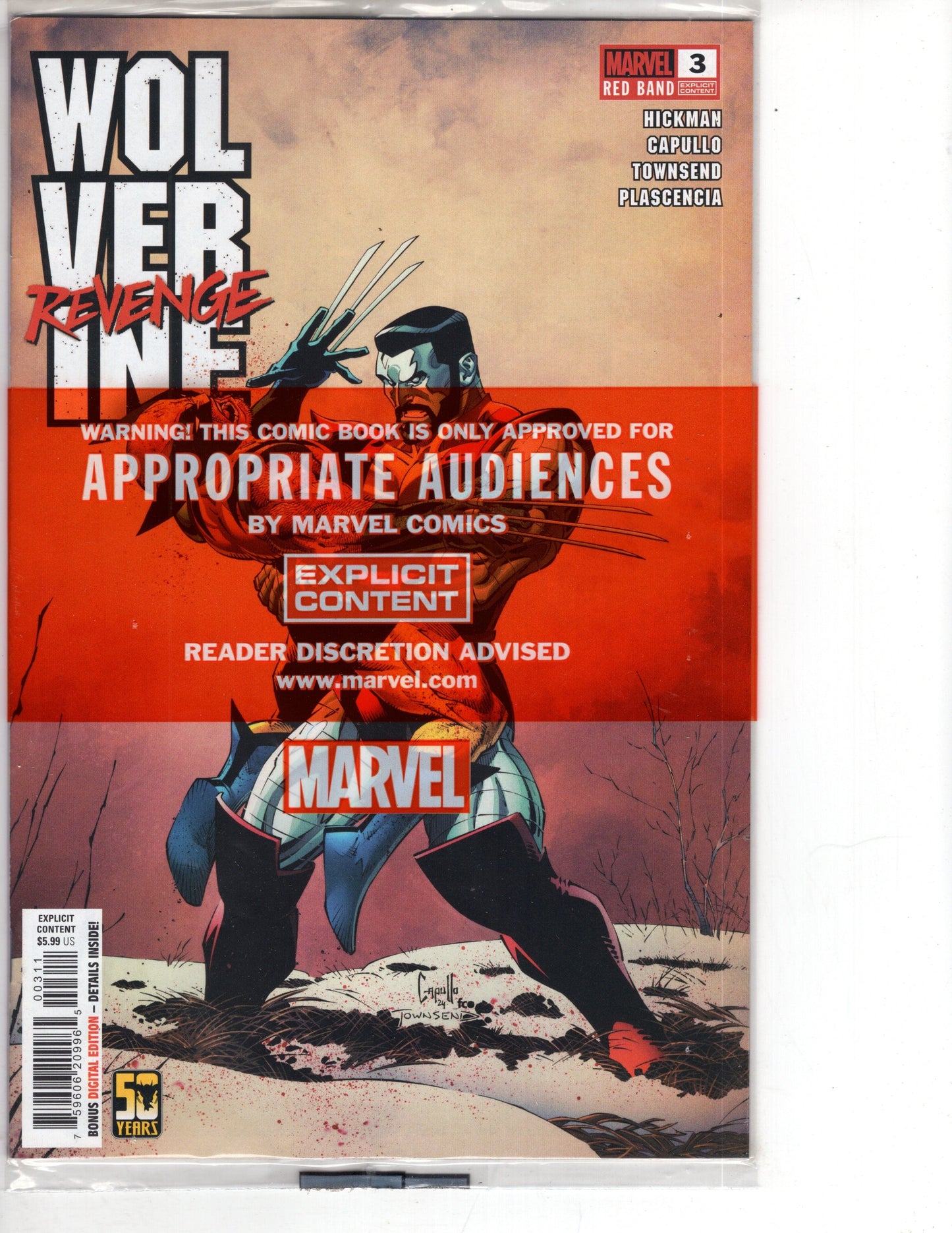 MARVEL PRH COMIC BOOK WOLVERINE REVENGE RED BAND #3 (OF 5) [POLYBAGGED]