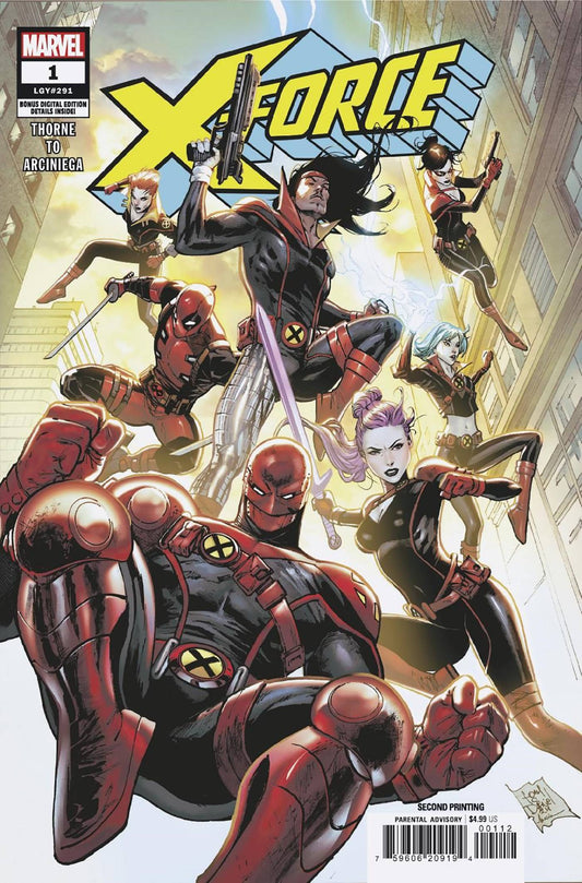 MARVEL PRH COMIC BOOK X-FORCE #1 2ND PTG TONY DANIEL VAR