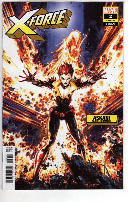 MARVEL PRH COMIC BOOK X-FORCE #2 CLAYTON CRAIN RACHEL SUMMERS Variant